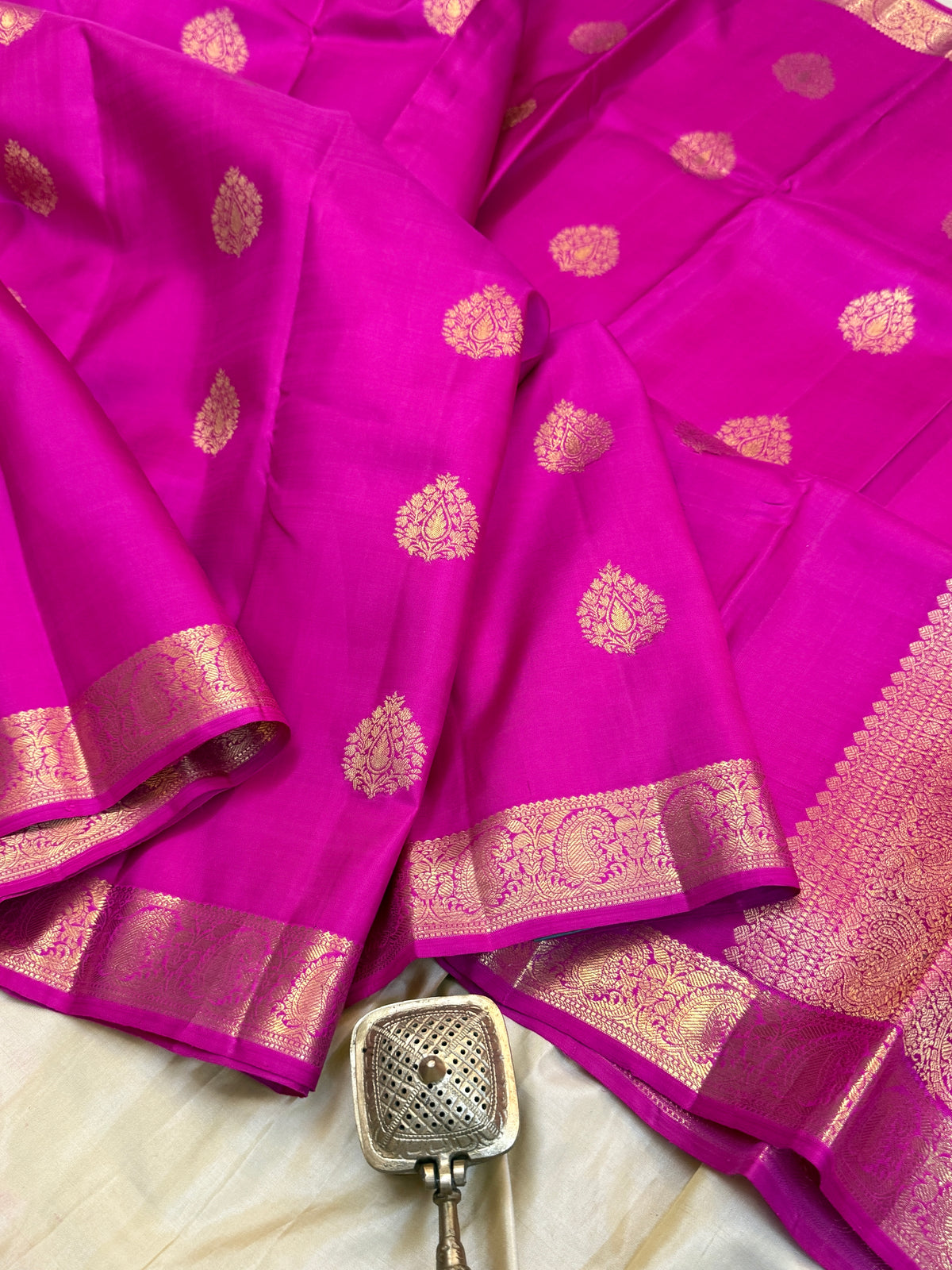 Pink Zari butta/Aarani silk clsa 11007