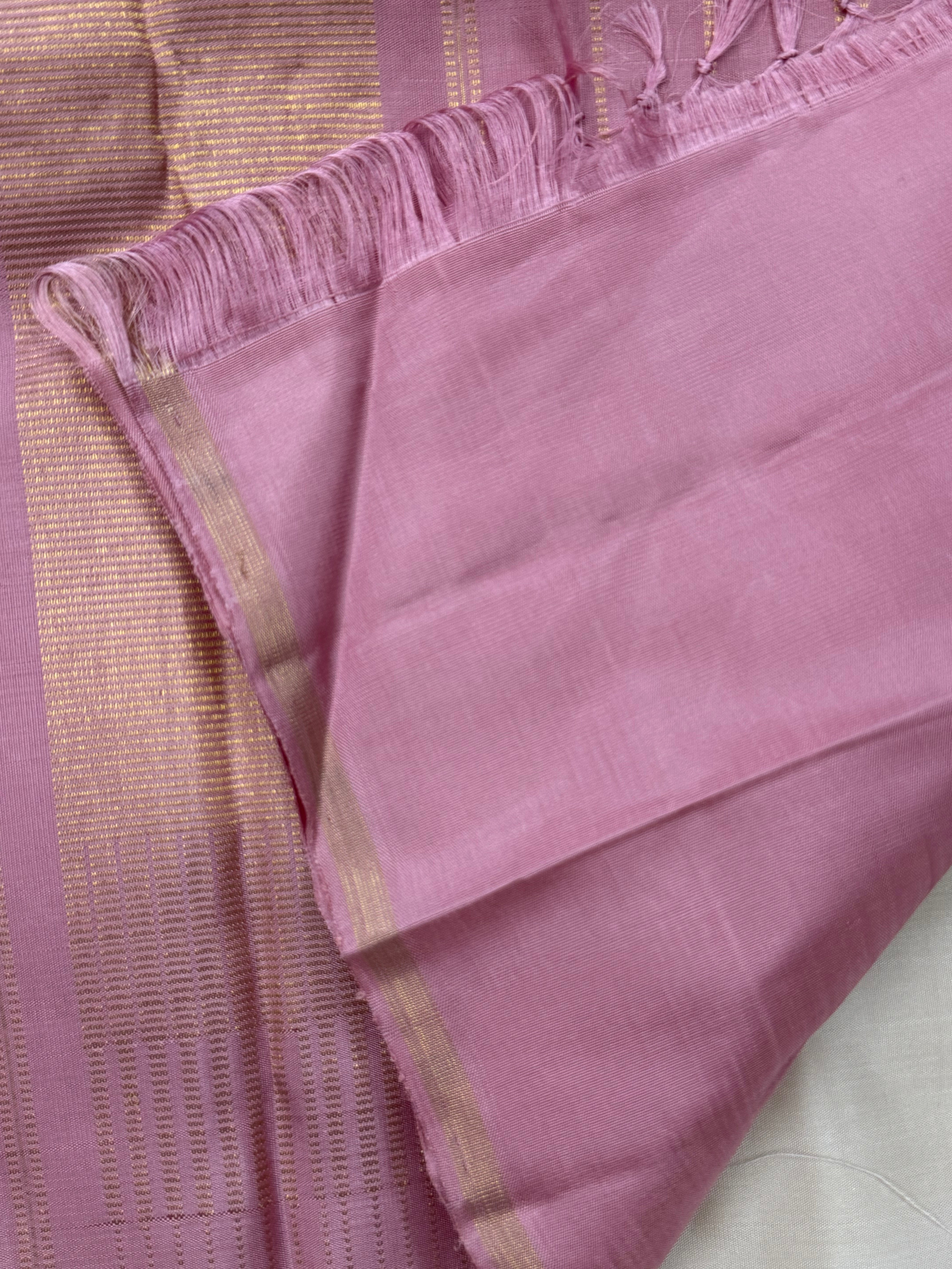 Offwhite thread butta / Kanjipuram silk