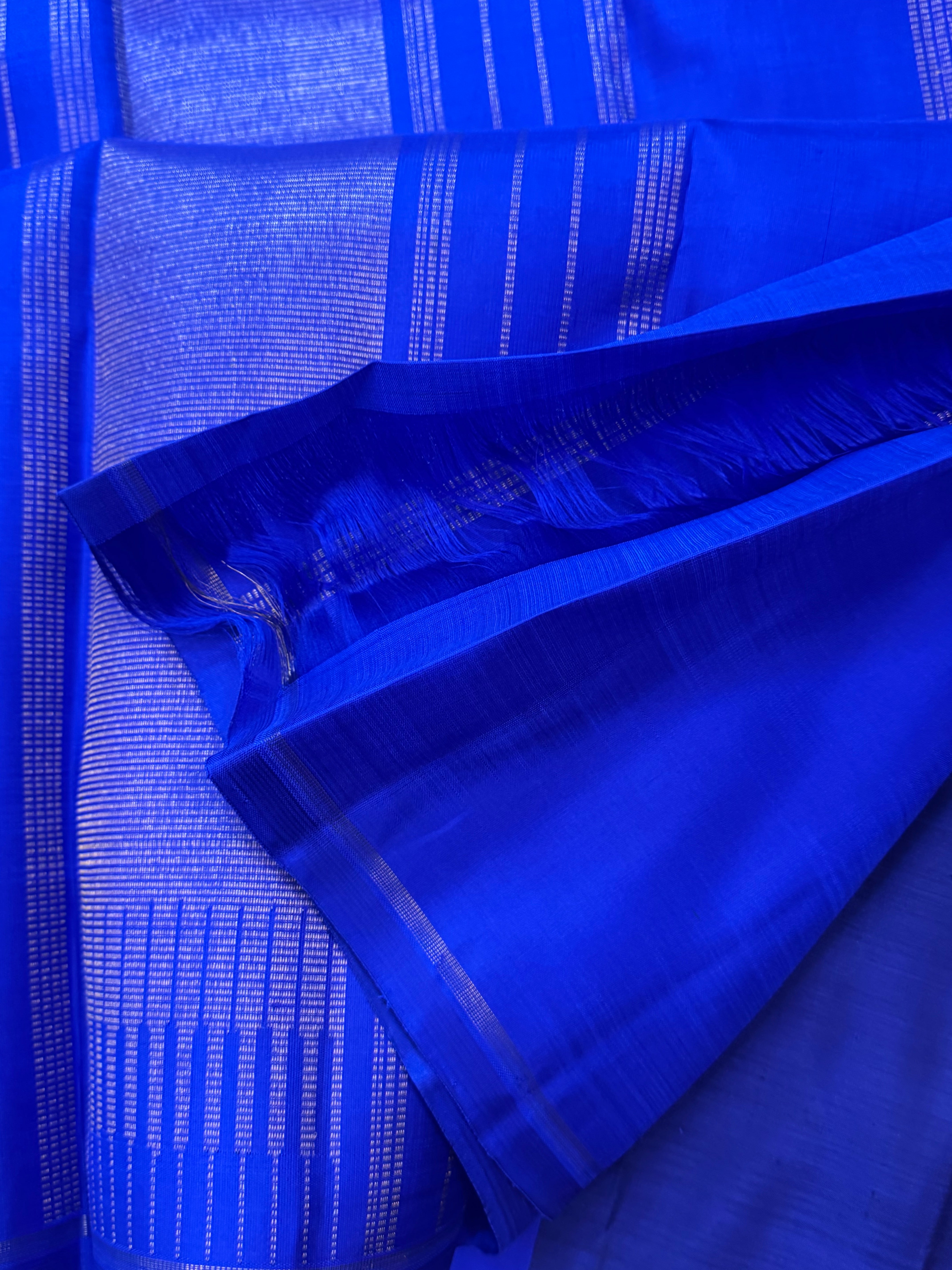 Concept saree blue band kanjipuram silk