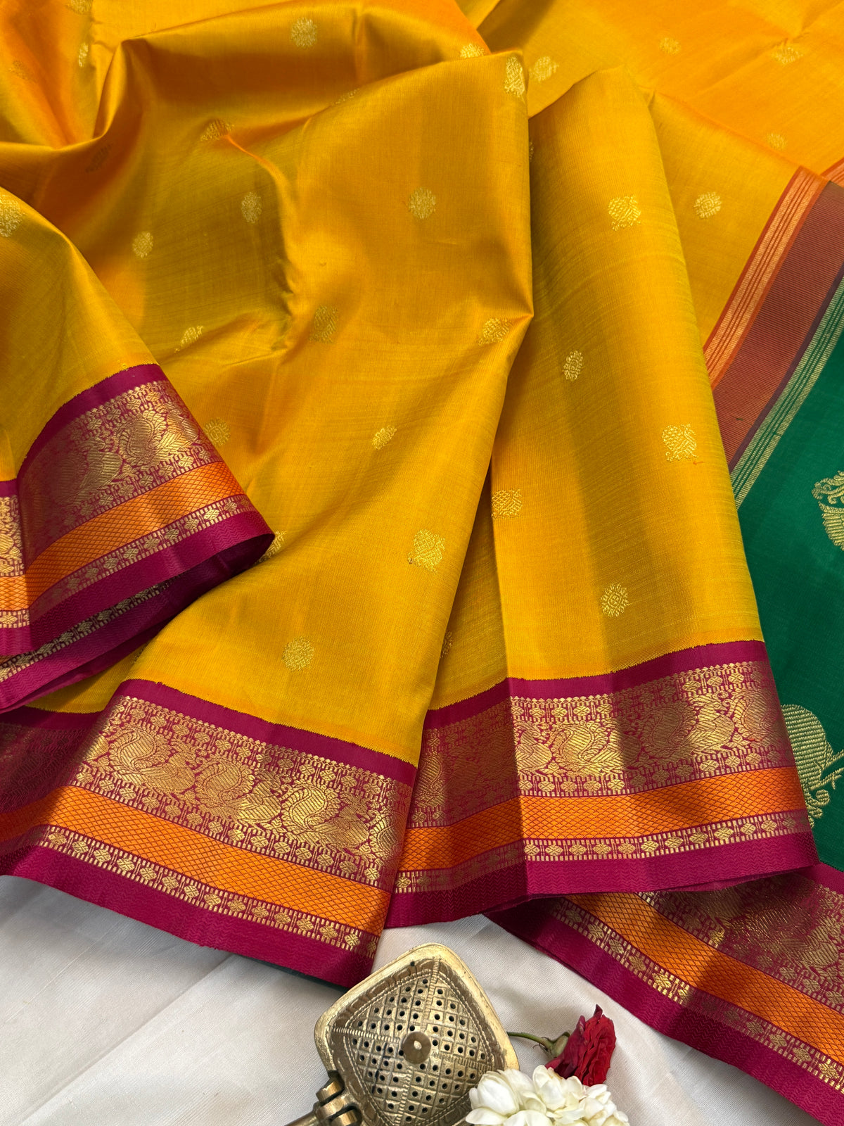 Triple Palla with Korvai / Kanjipuram Silk Saree