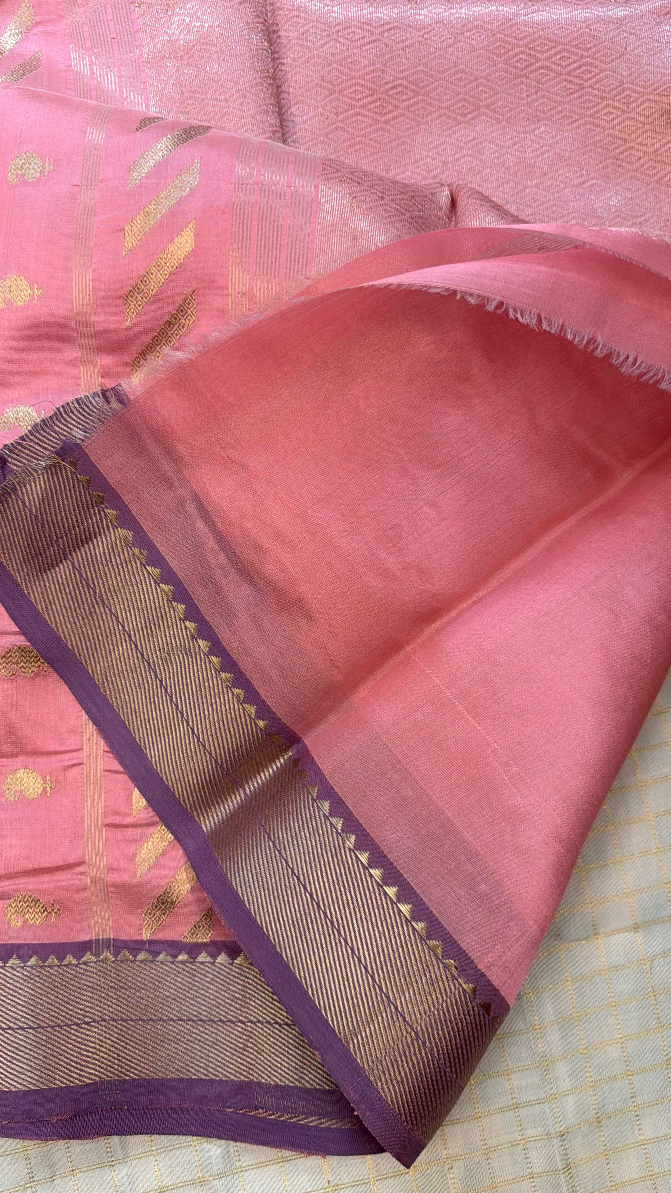 Revival ektara Butta Chanderi silk
