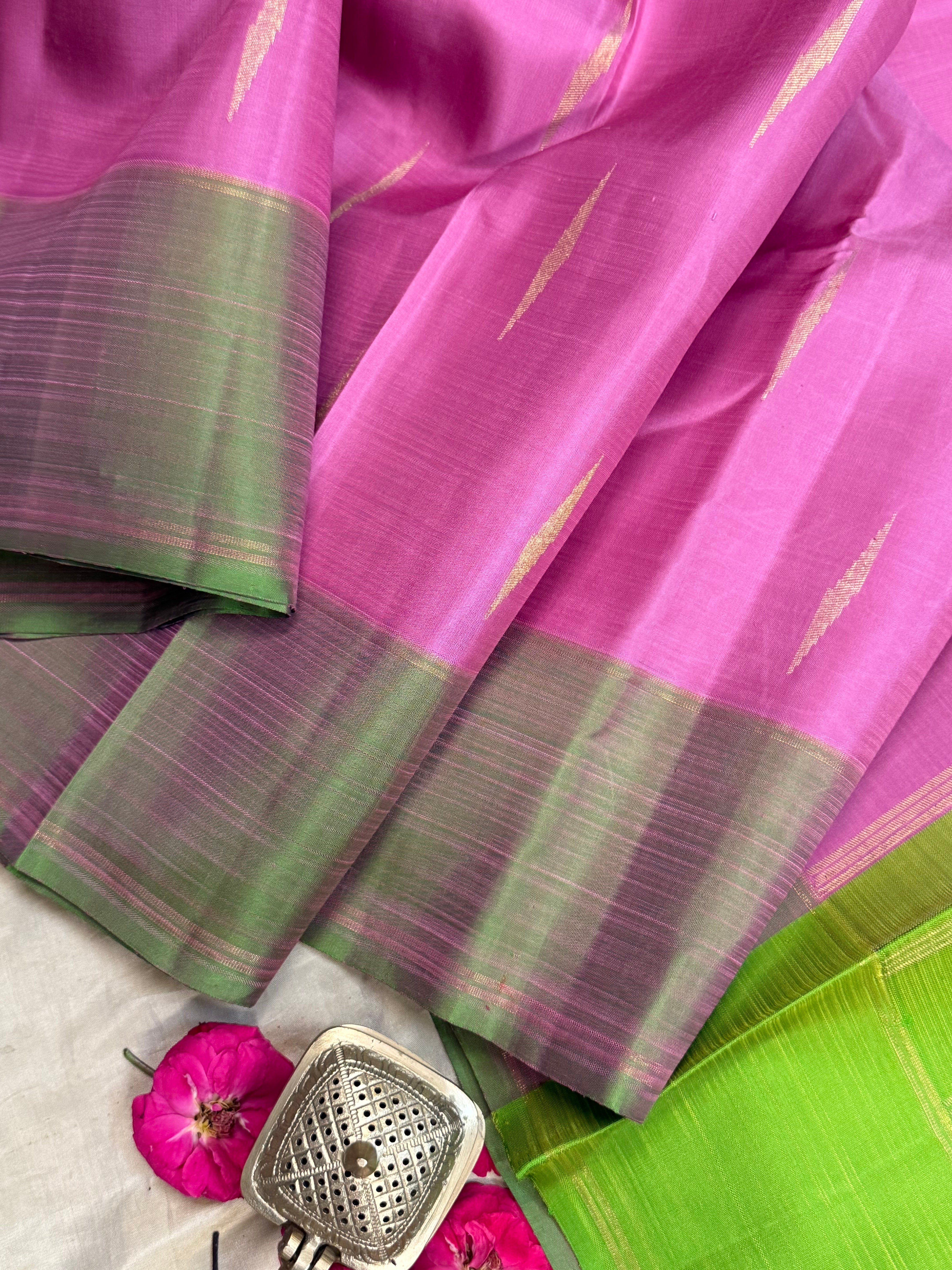Pink and green / Kanjipuram silk CLSA6456