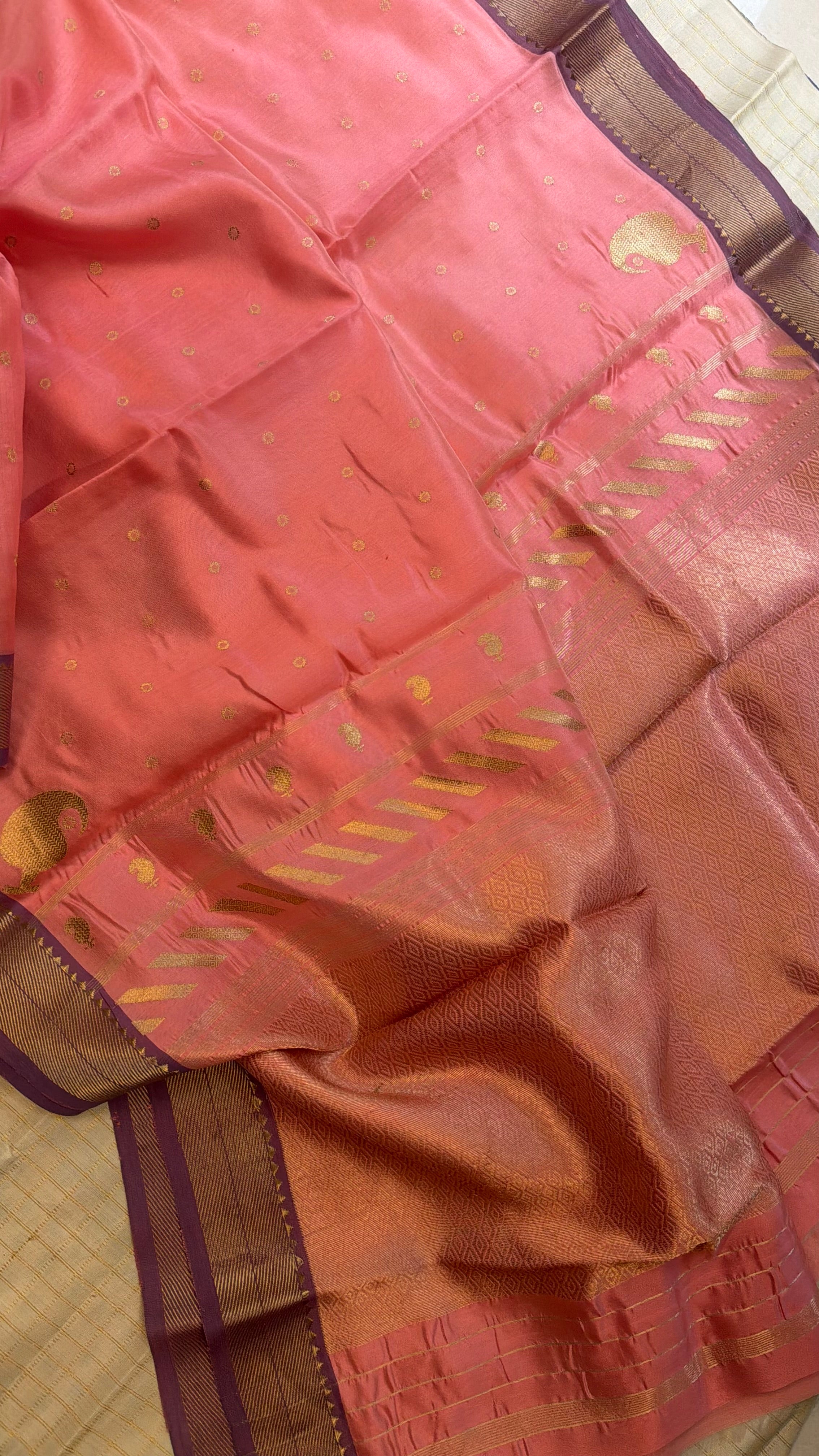 Revival ektara Butta Chanderi silk