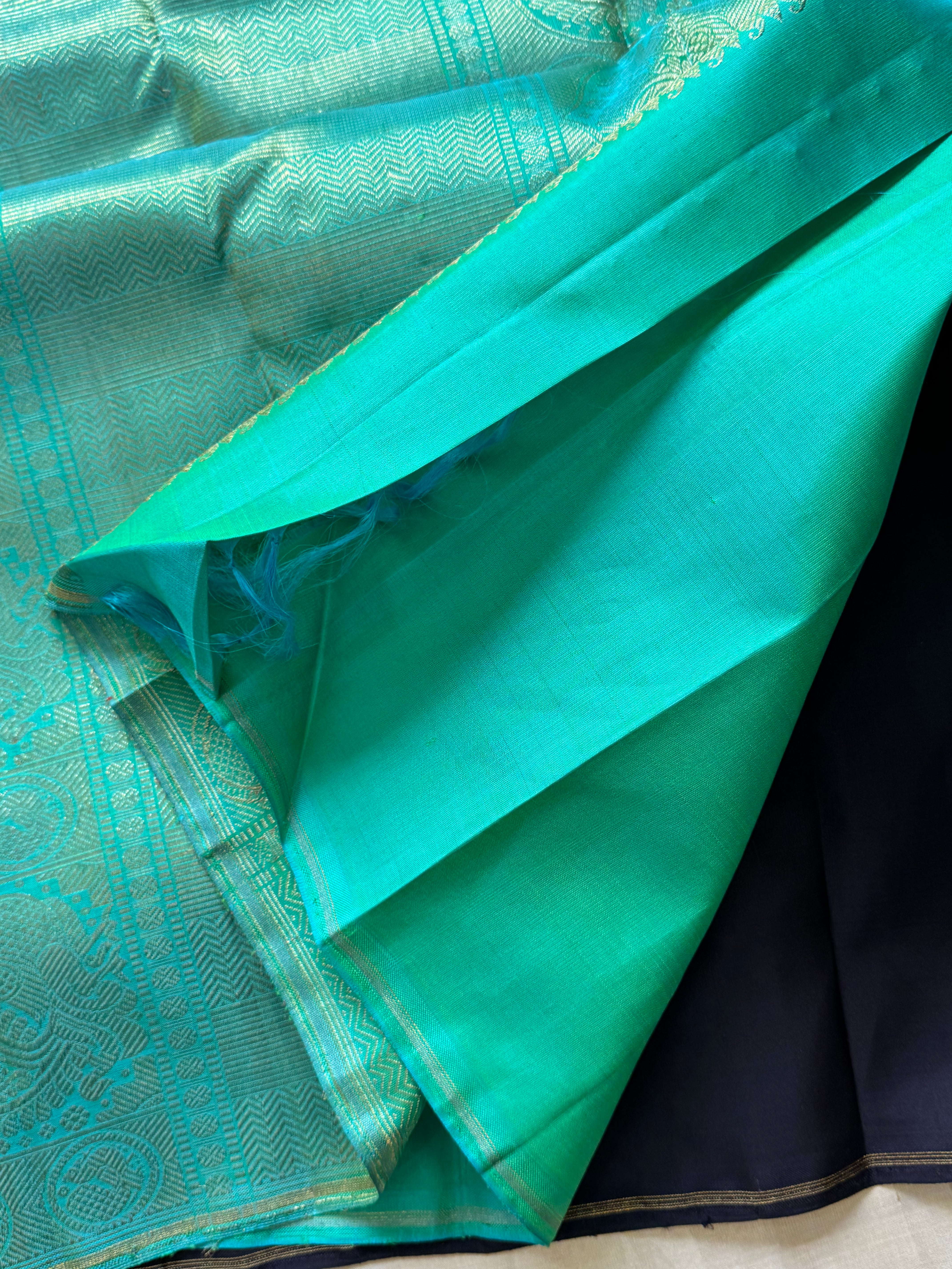 Black Butta kanjipuram silk