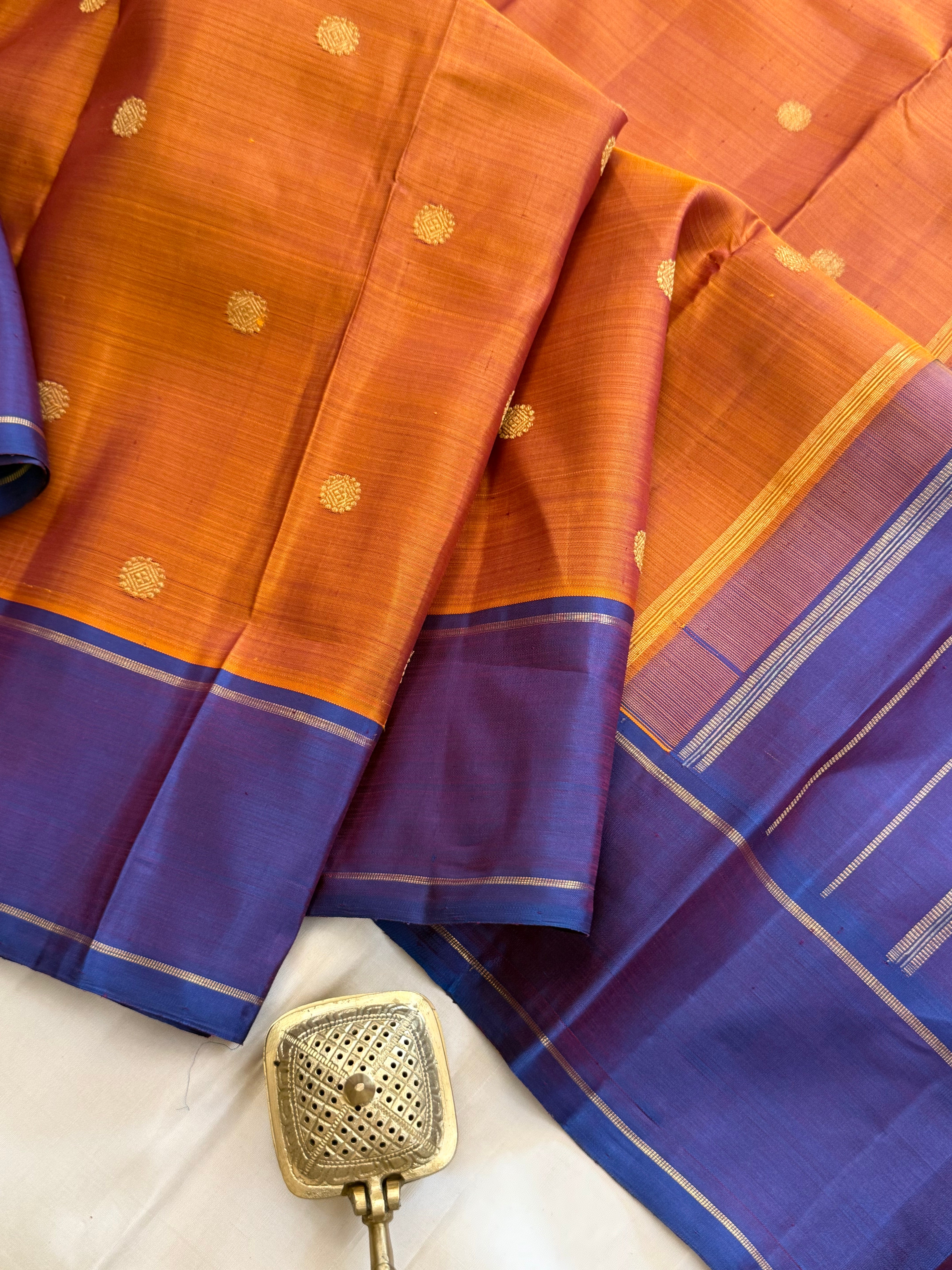 Rust retta pet simple Pure Kanjipuram silk CLSSA11284