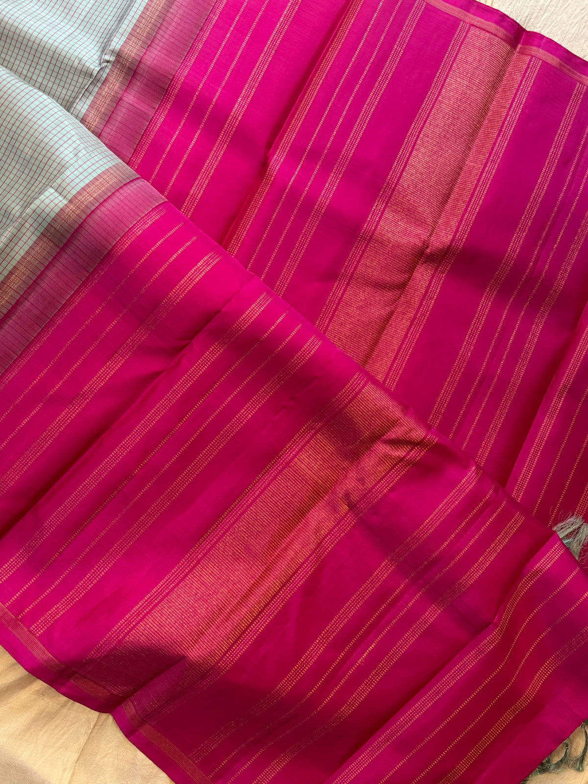 Elakai Kattam simple pure Zari Kanjipuram clsa12711