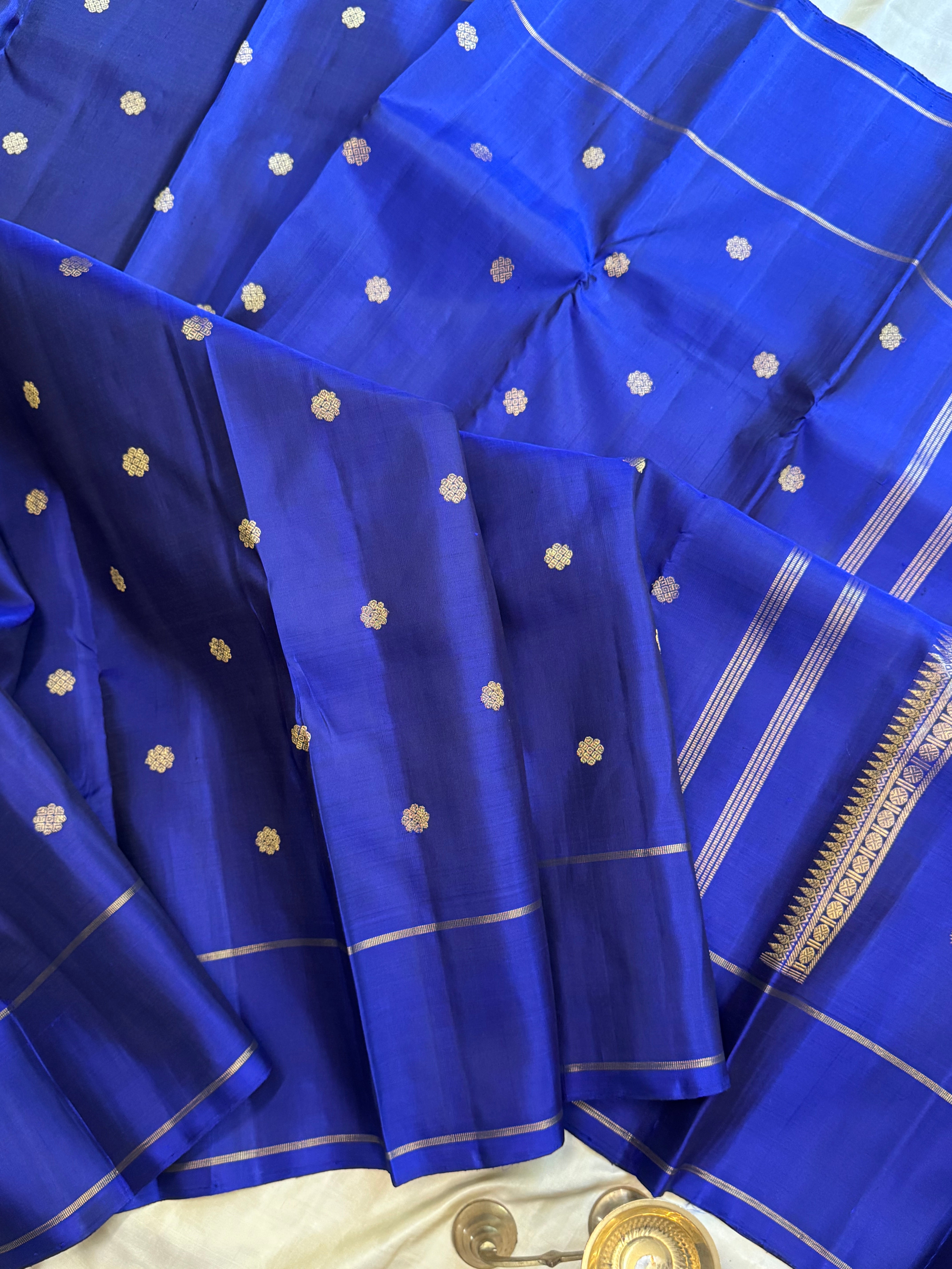 Ms blue retta pet / simple kanjipuram silk