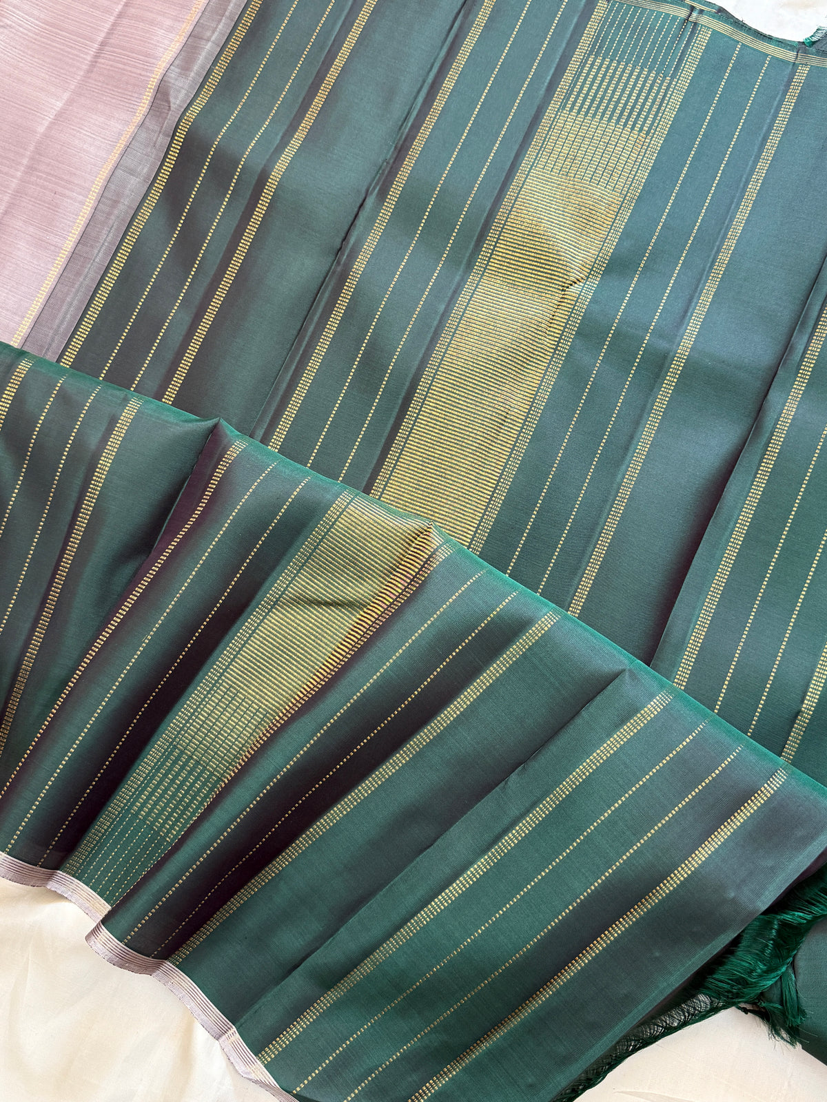Half and Half pure Zari/Kanjipuram silk saree clsa 12323