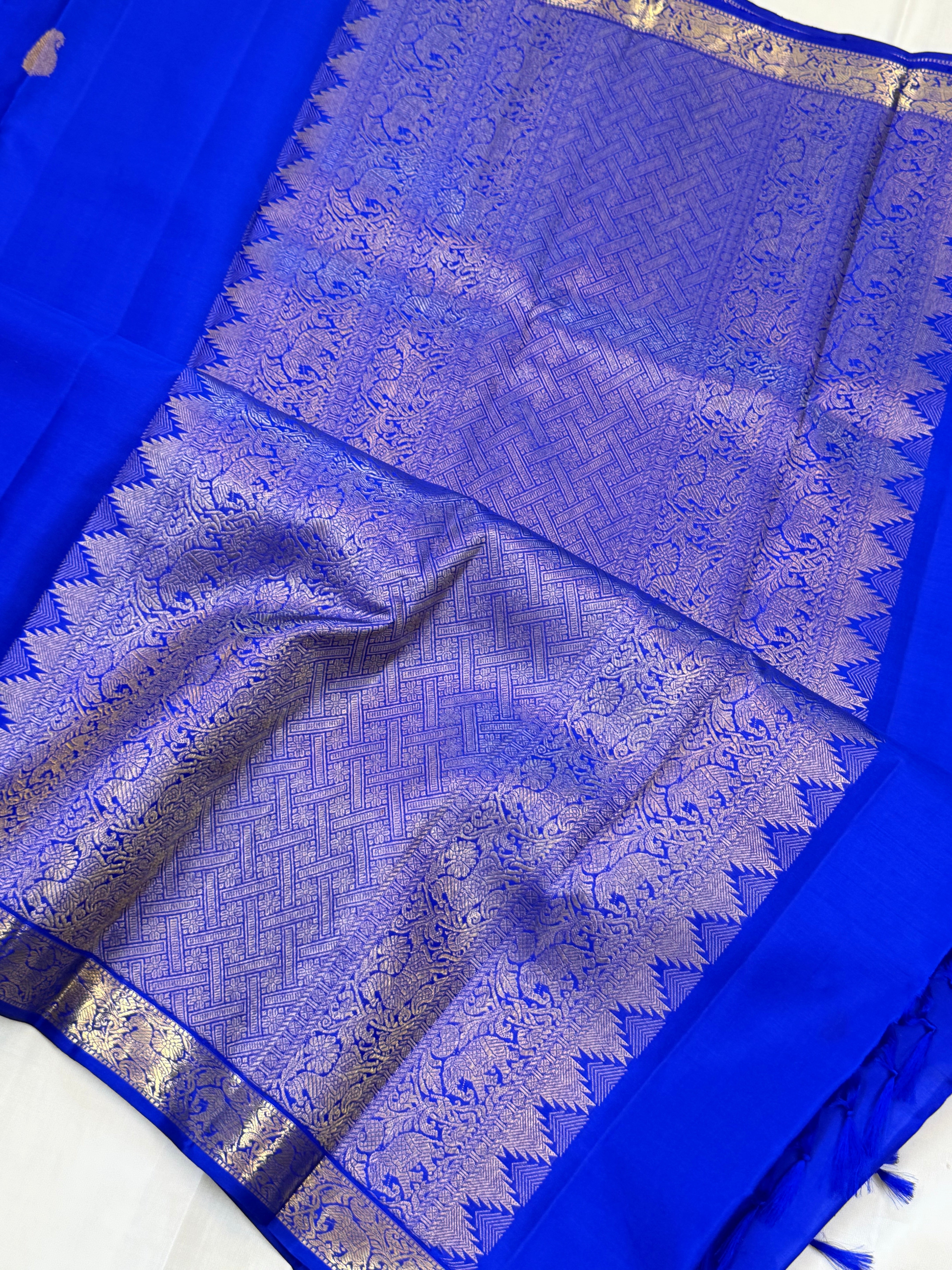 Ink blue budget friendly 2g Kanjipuram silk CLSA11010
