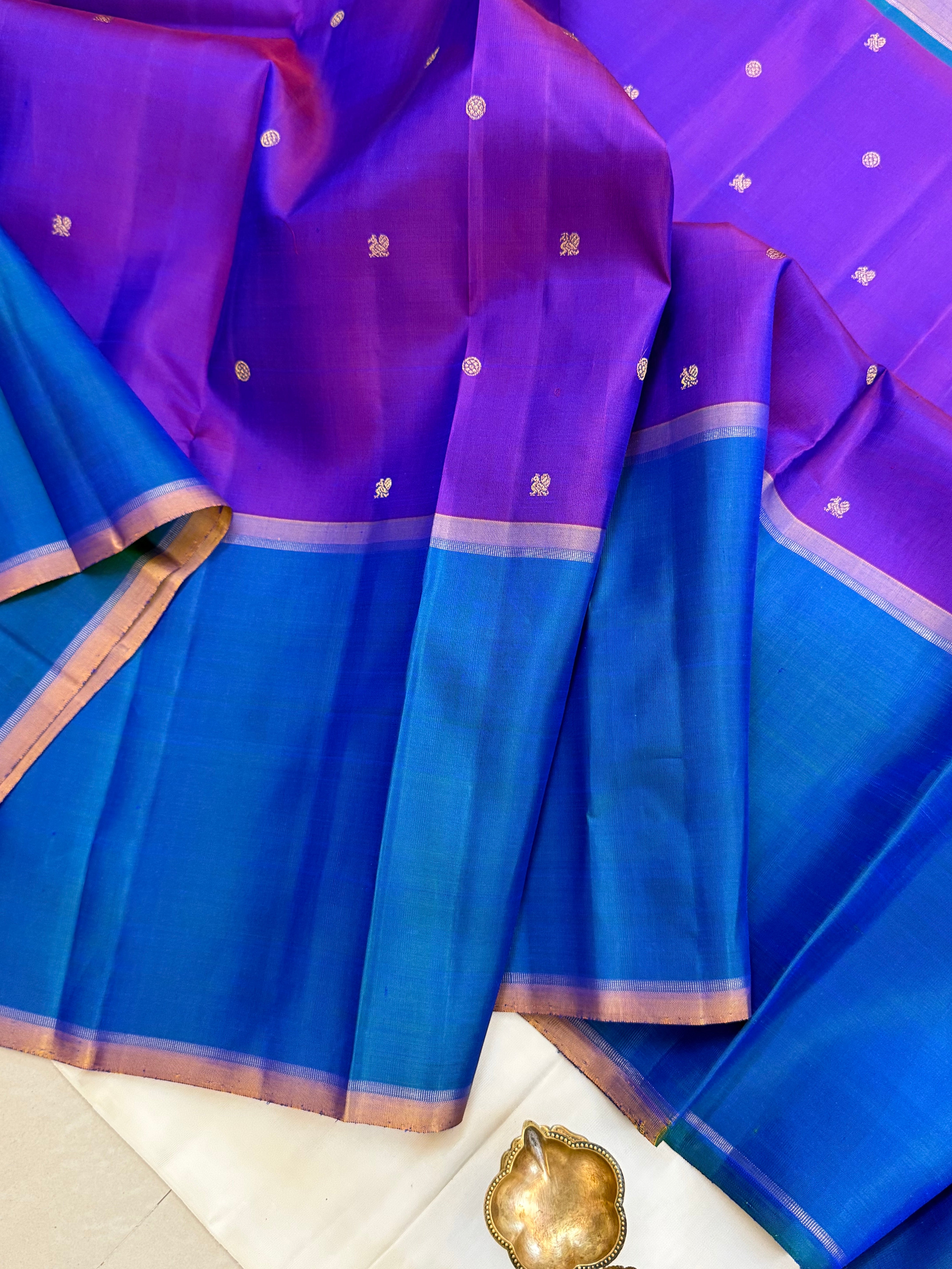 Mubbagam ganga jamuna border/ Kanjipuram silk CLSA 10779