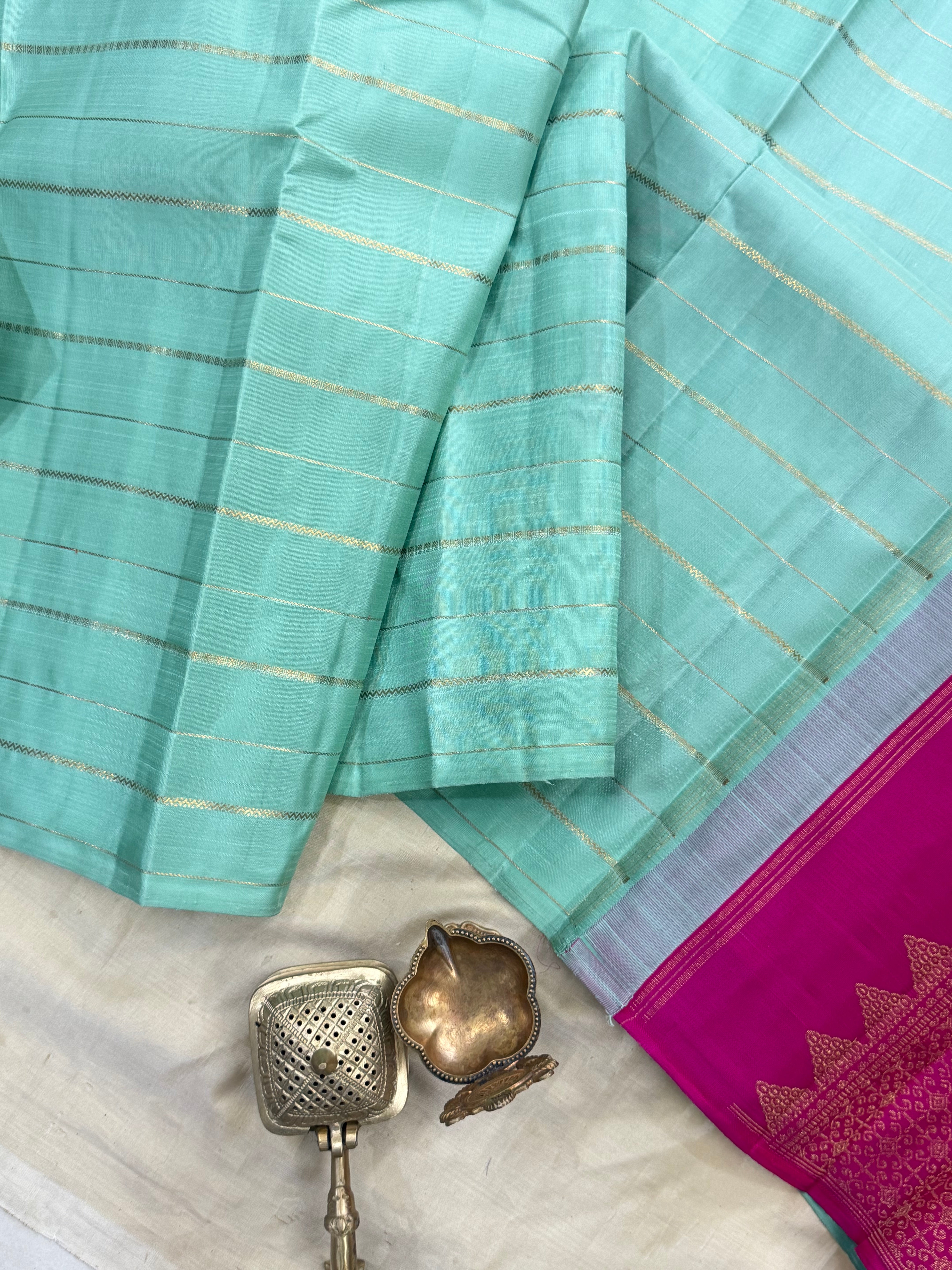 Elakai veldhari pure Zari Kanjipuram silk