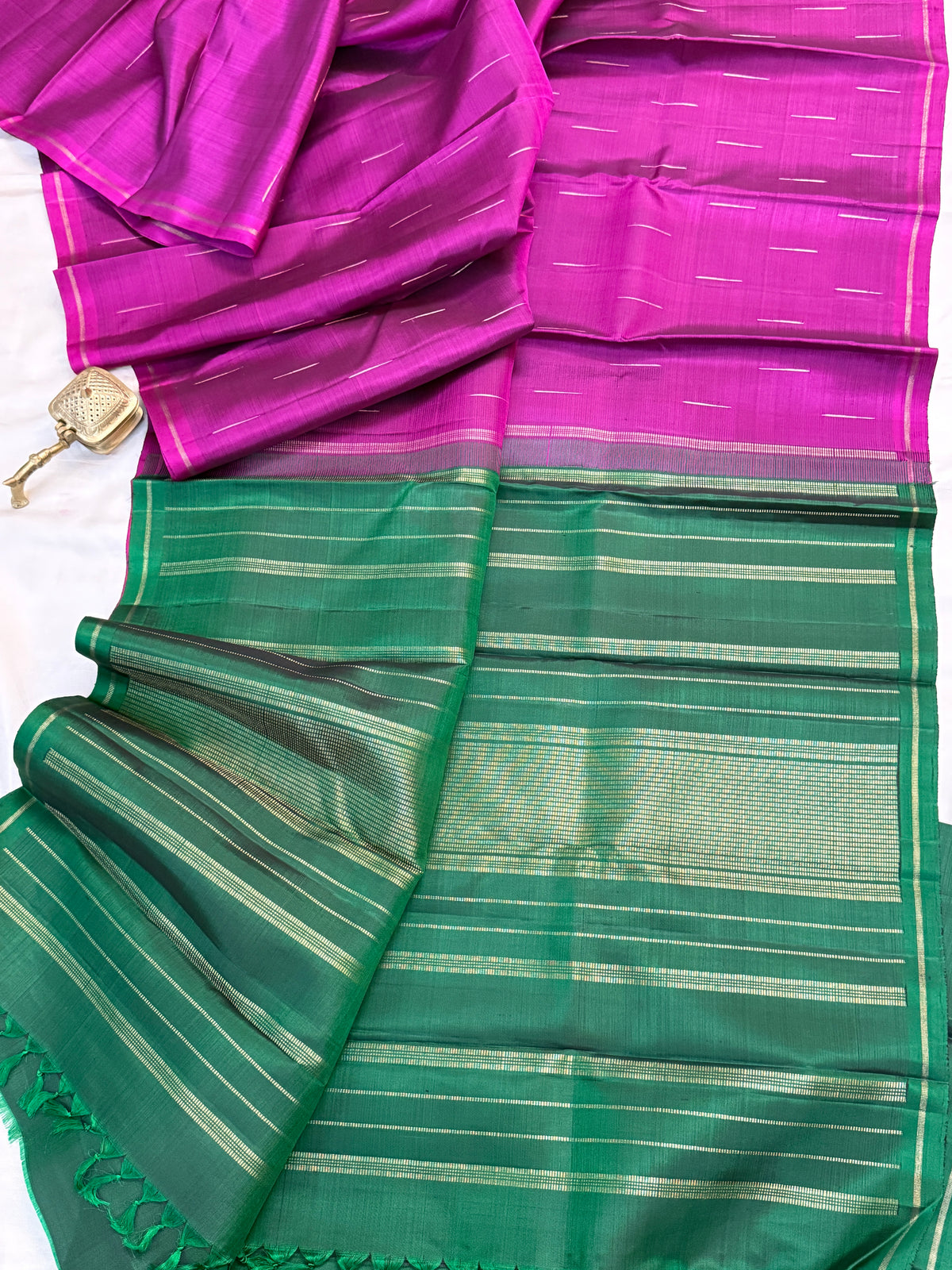 Majenta raindrops pure Zari/ kanjipuram silk saree clsa 990