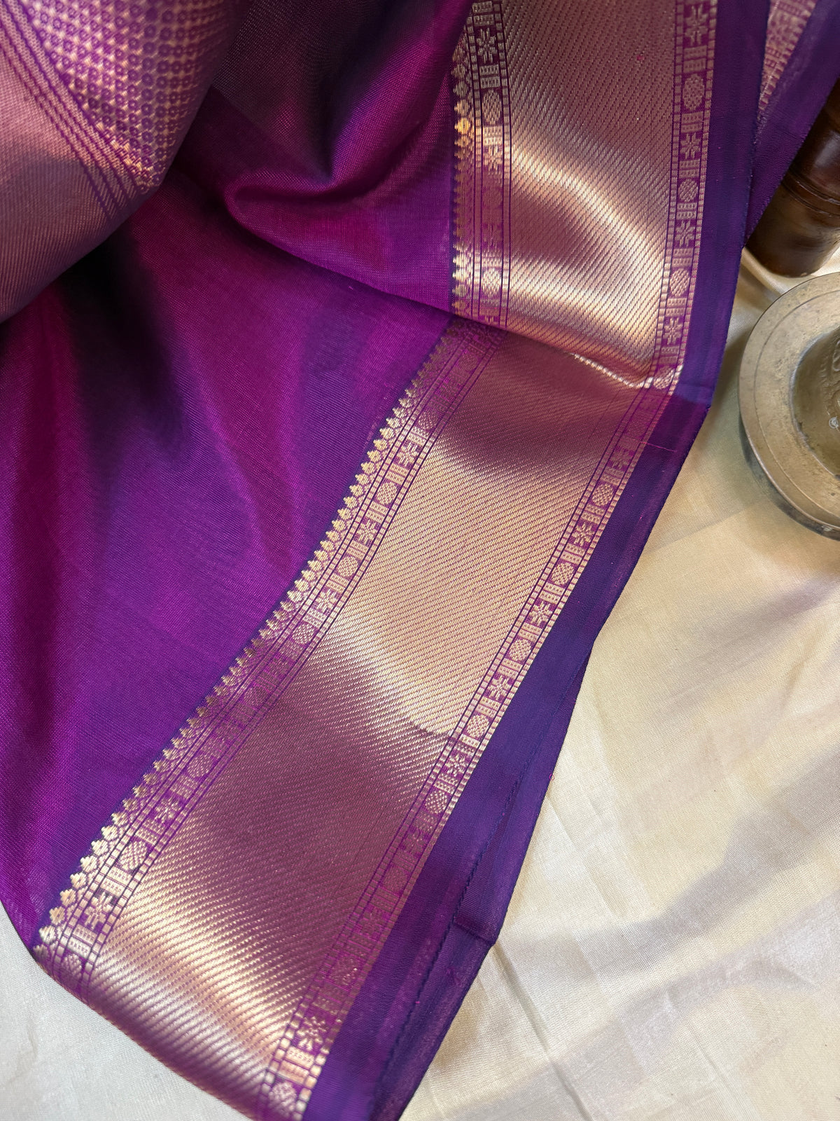 Premium silk cotton-Zari kattam with butta/clsa 12645