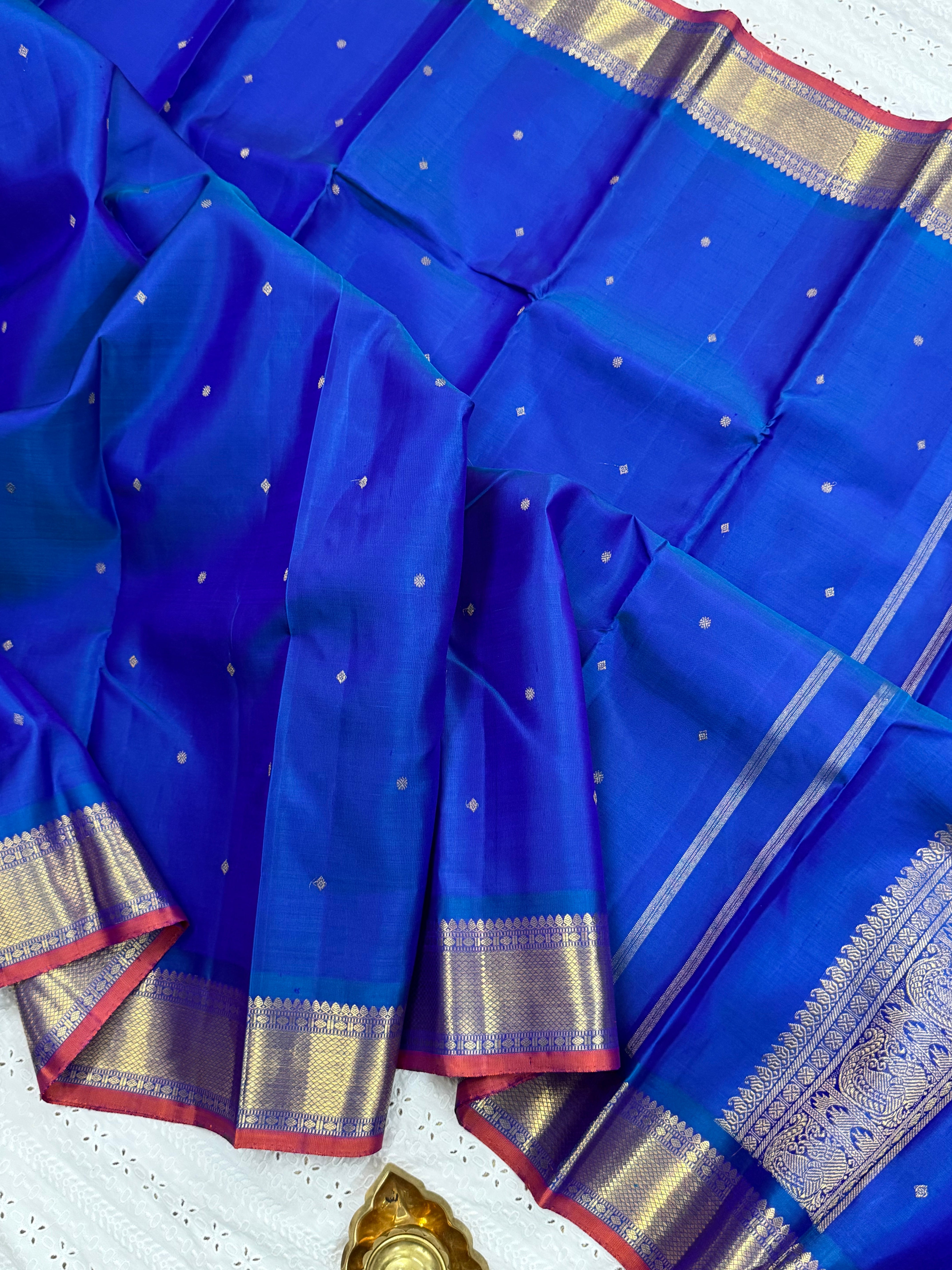 MAYILKAZHUTHU GETTI BORDER/KANJIPURAM SILK SAREE CLSA5680
