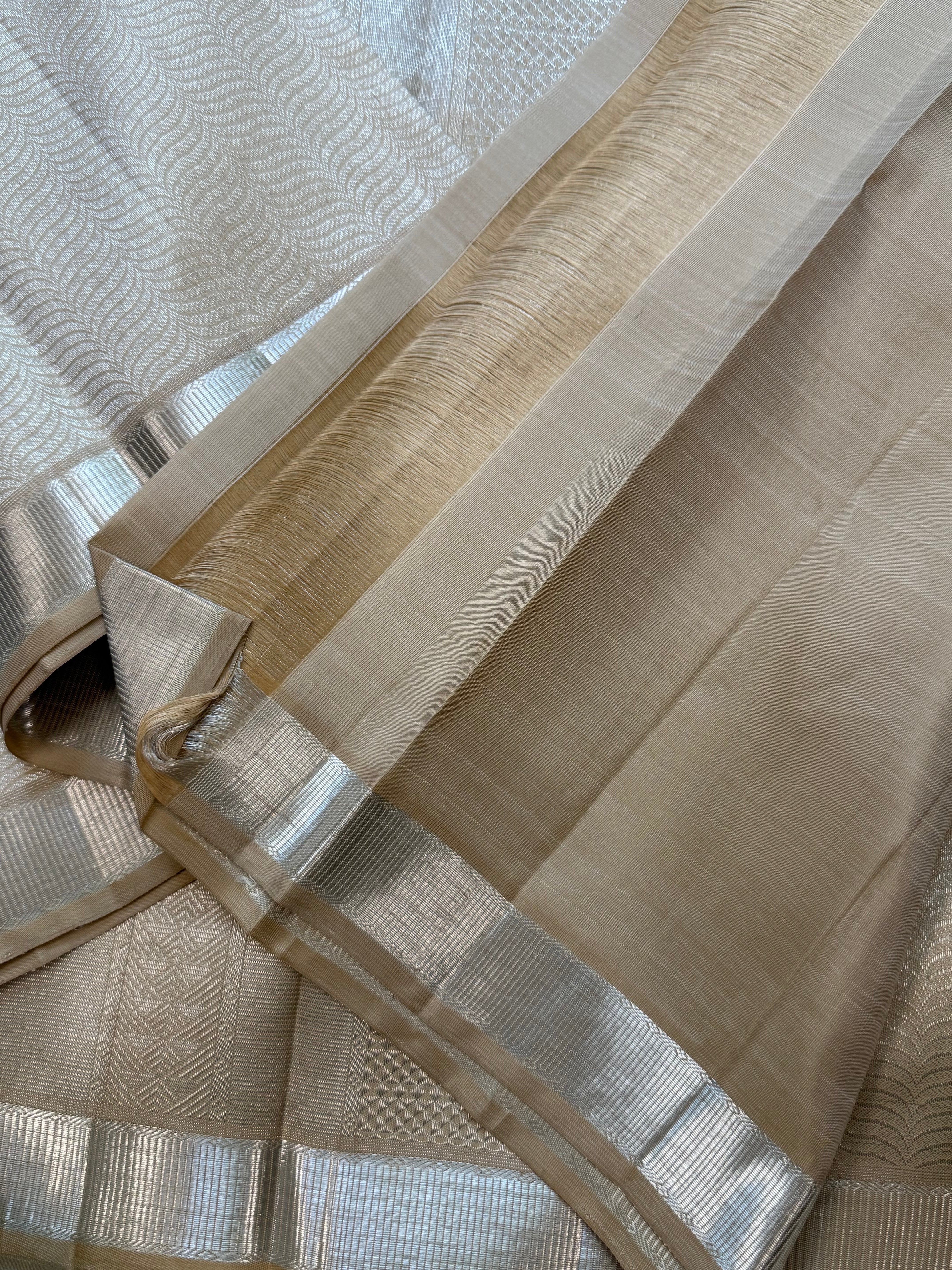 Silver Zari vangi body / kanjipuram silk