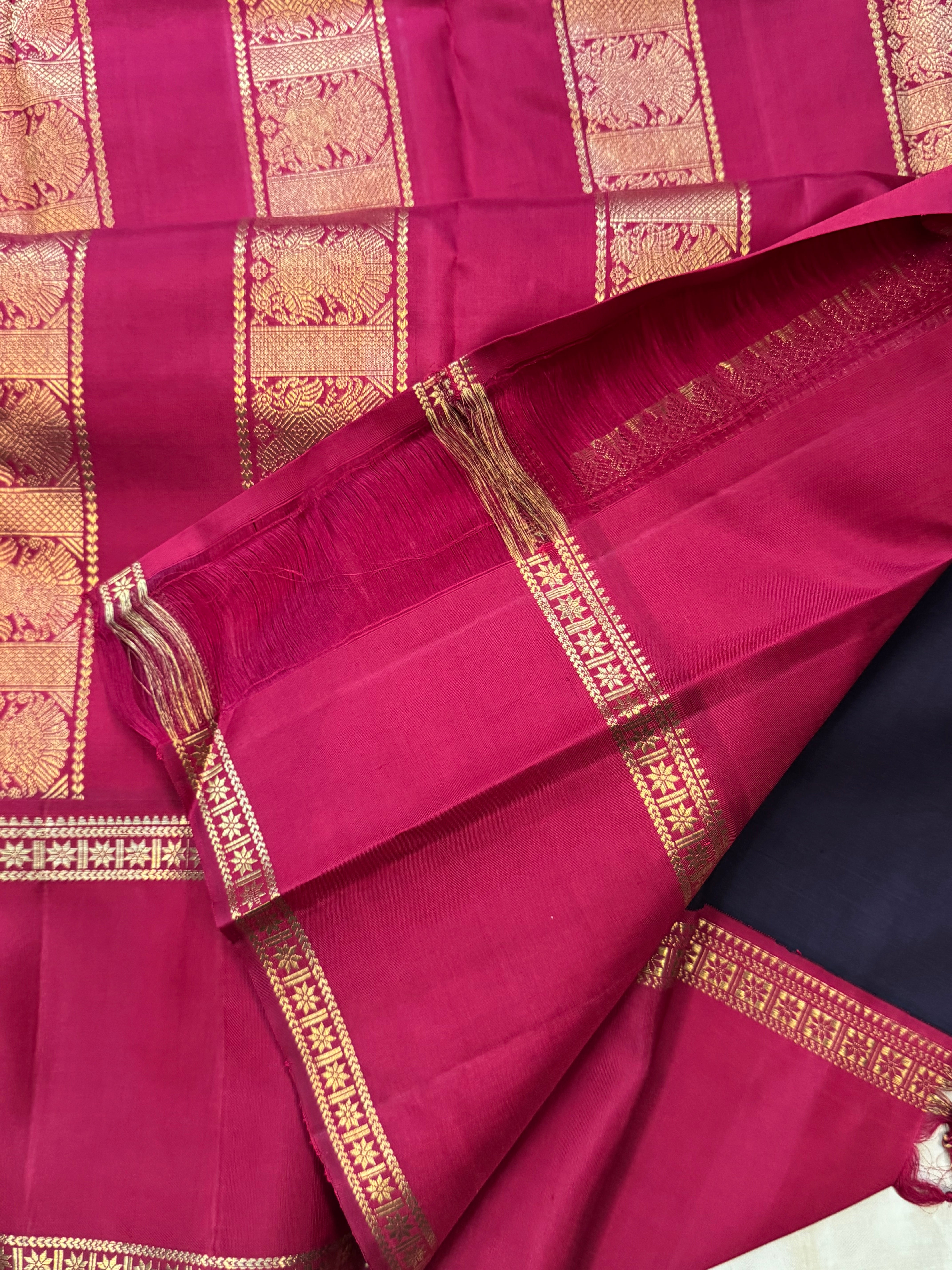 Kanchana retta pet Korvai kanjipuram silk.
