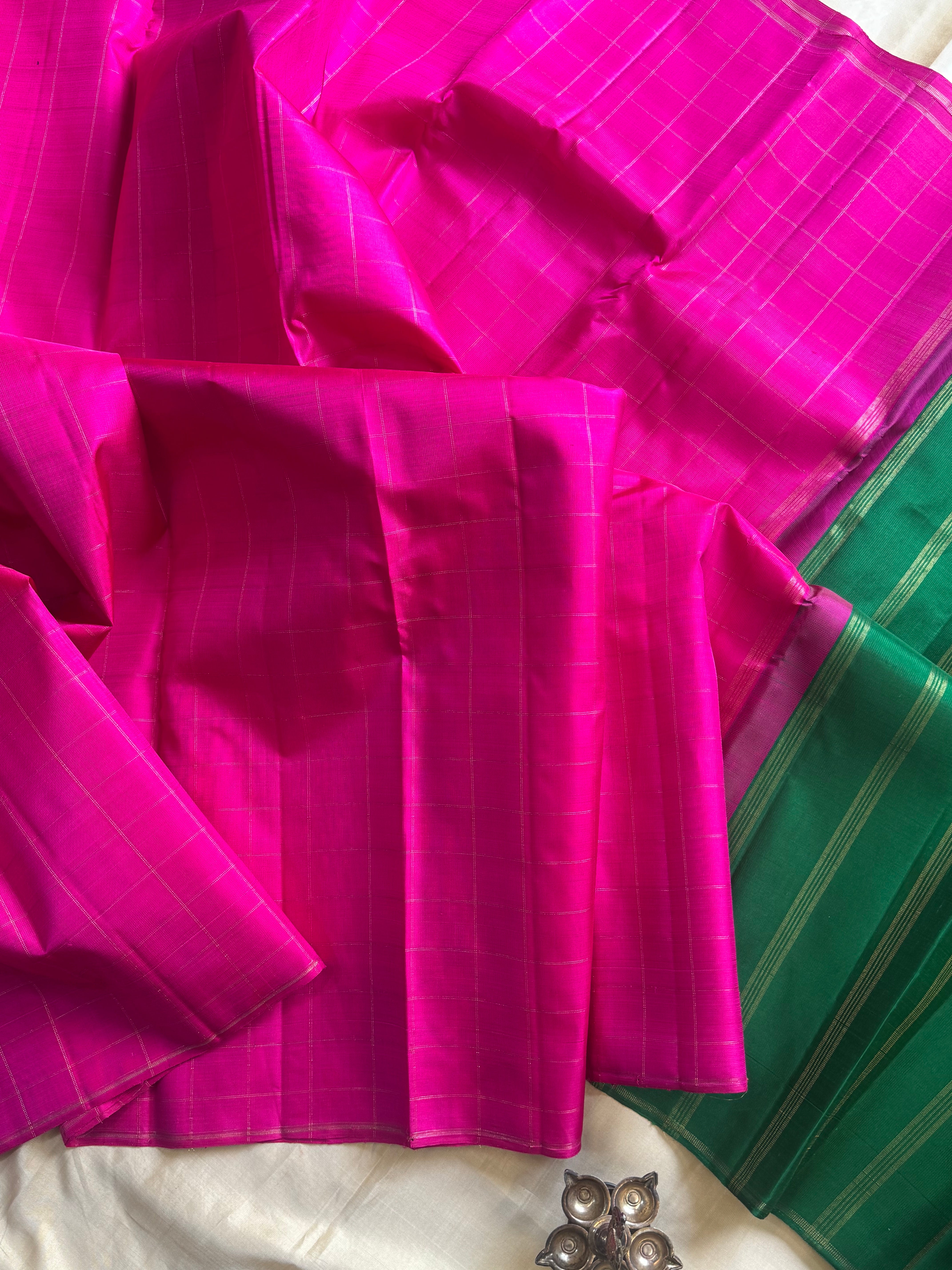 Pink Zari Kattam kanjipuram silk