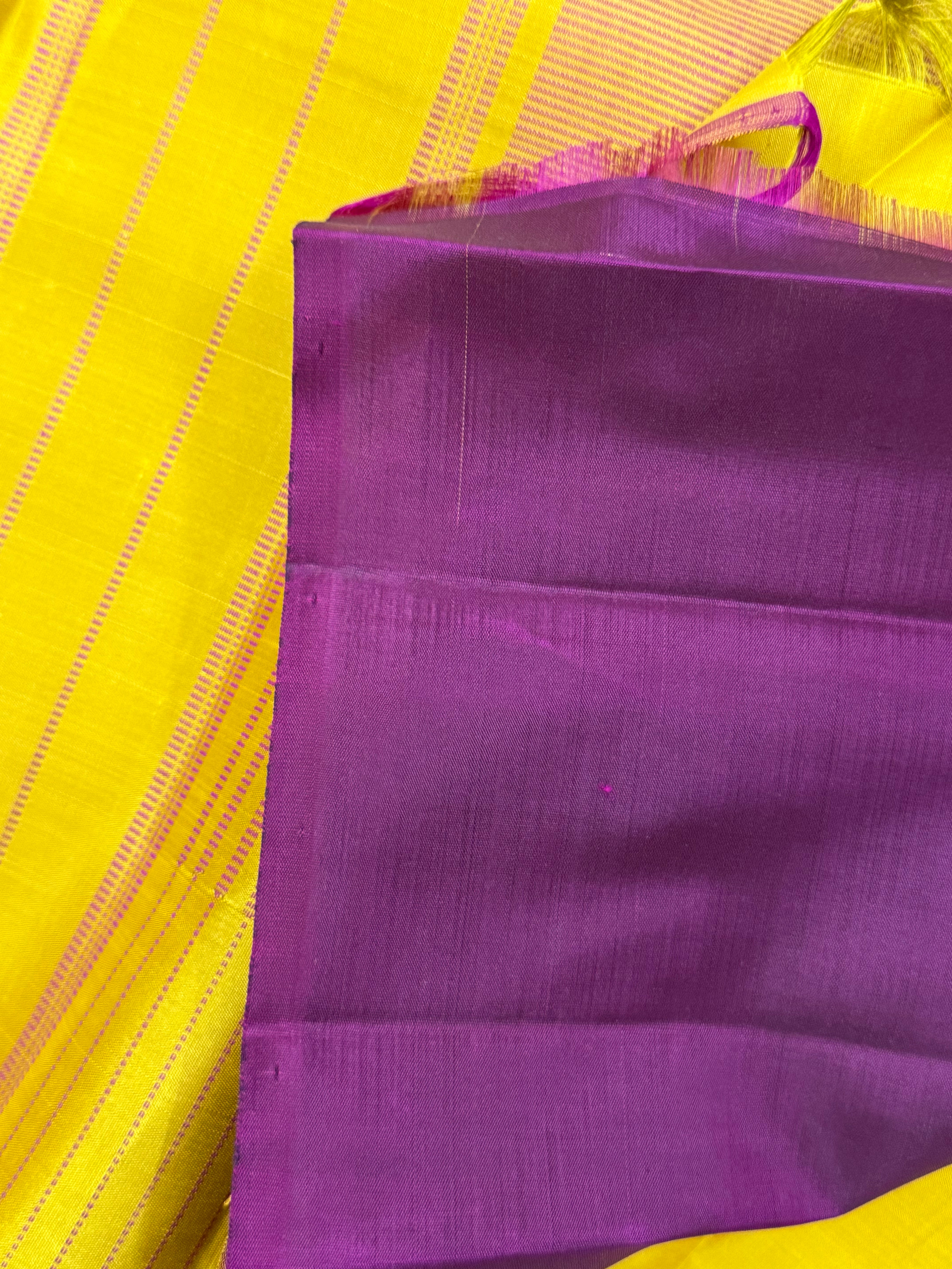 Sampanga thread butta borderless/ Kanjipuram silk