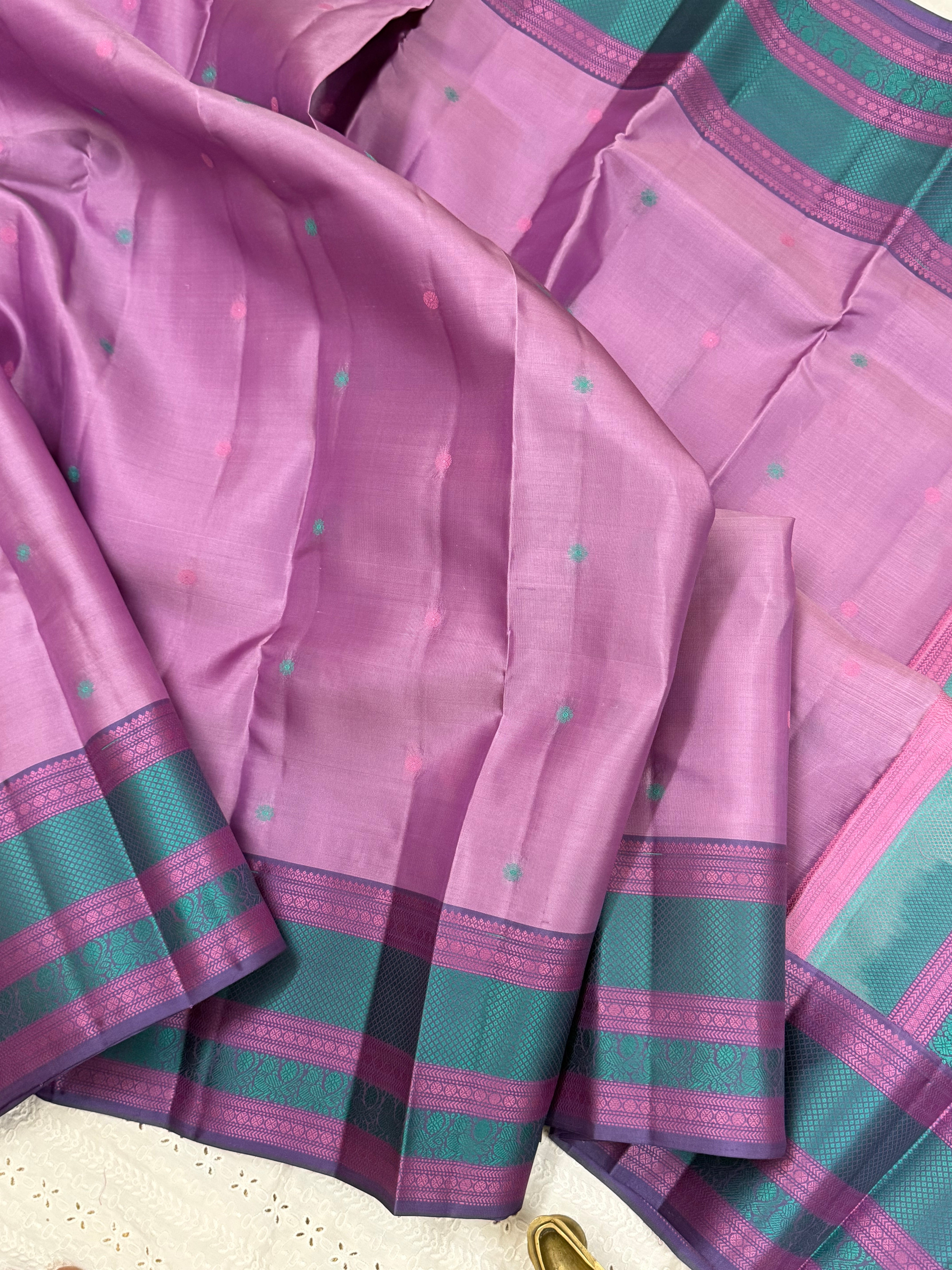Lavender Thread Work/Varnangal Soft Silk