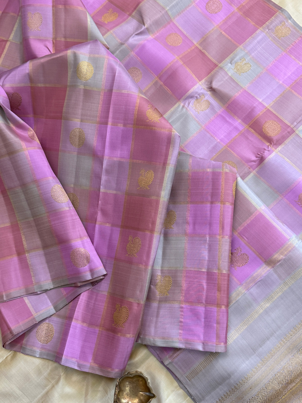 Pastel Paalum Pazhamum Kattam/ Kanjipuram silk saree clsa 11630