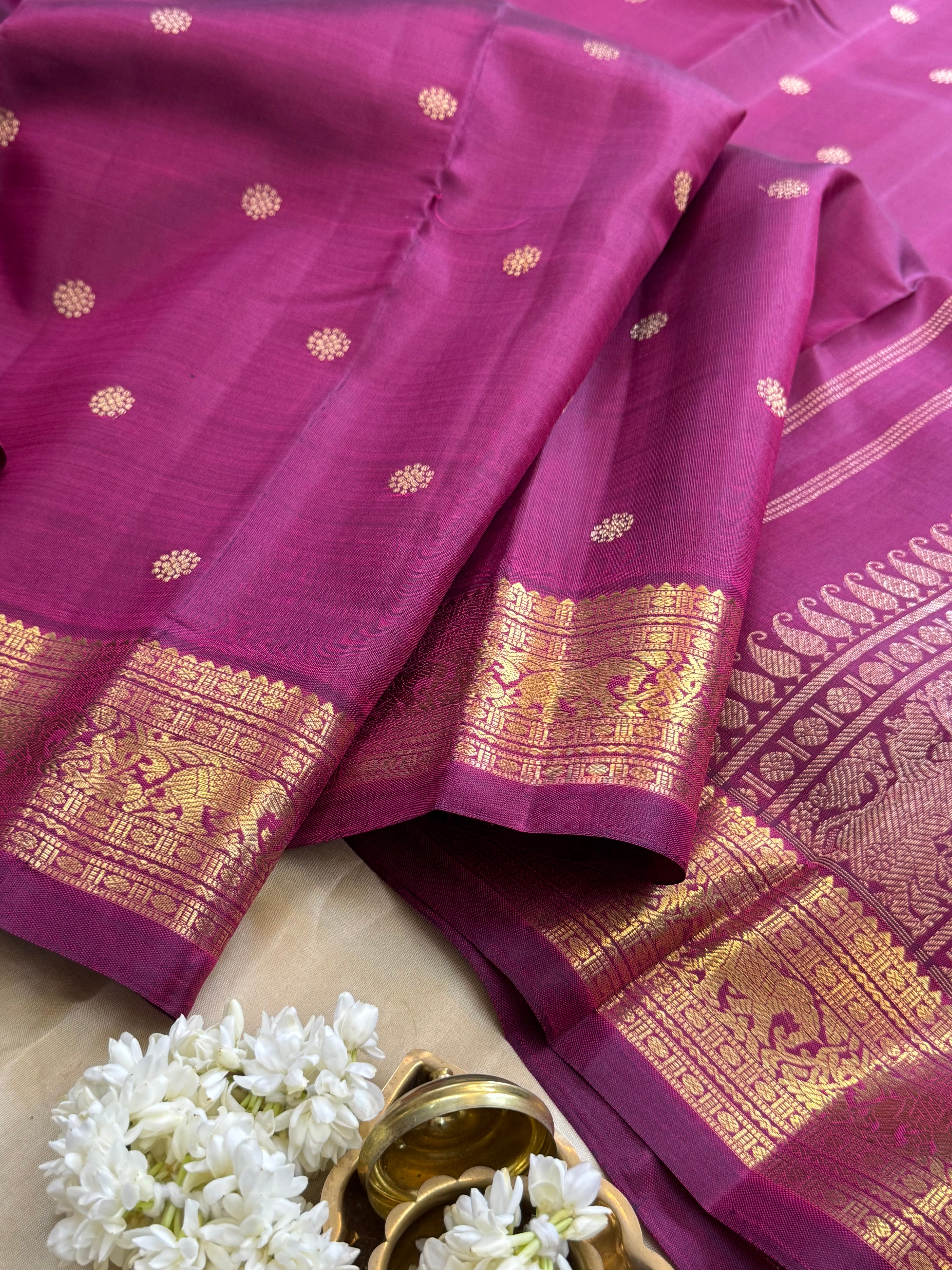 Wine colour yanai pet / kanjipuram silk CLSA6222