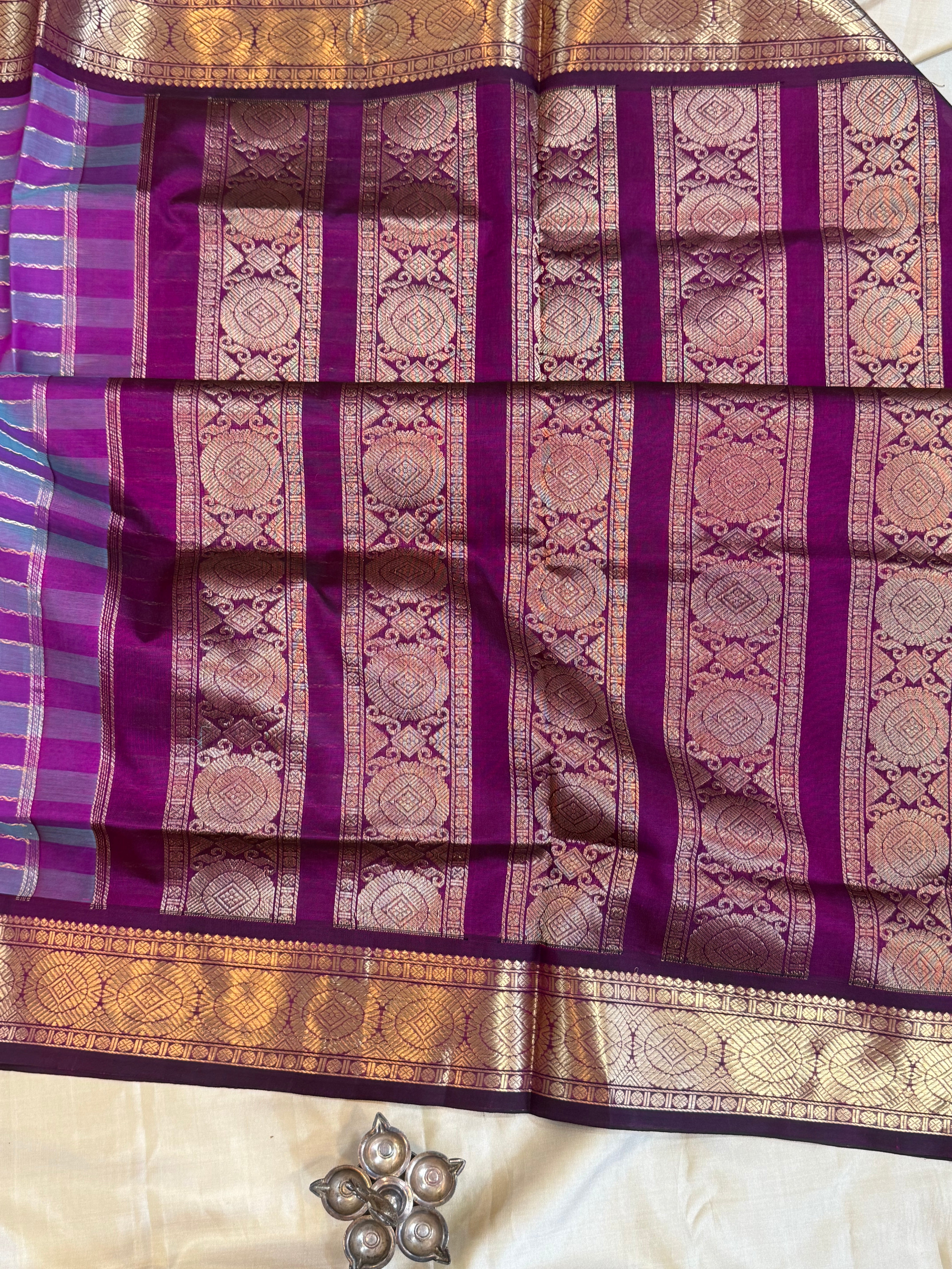 Traditional veldhari mercidised premium silk cotton