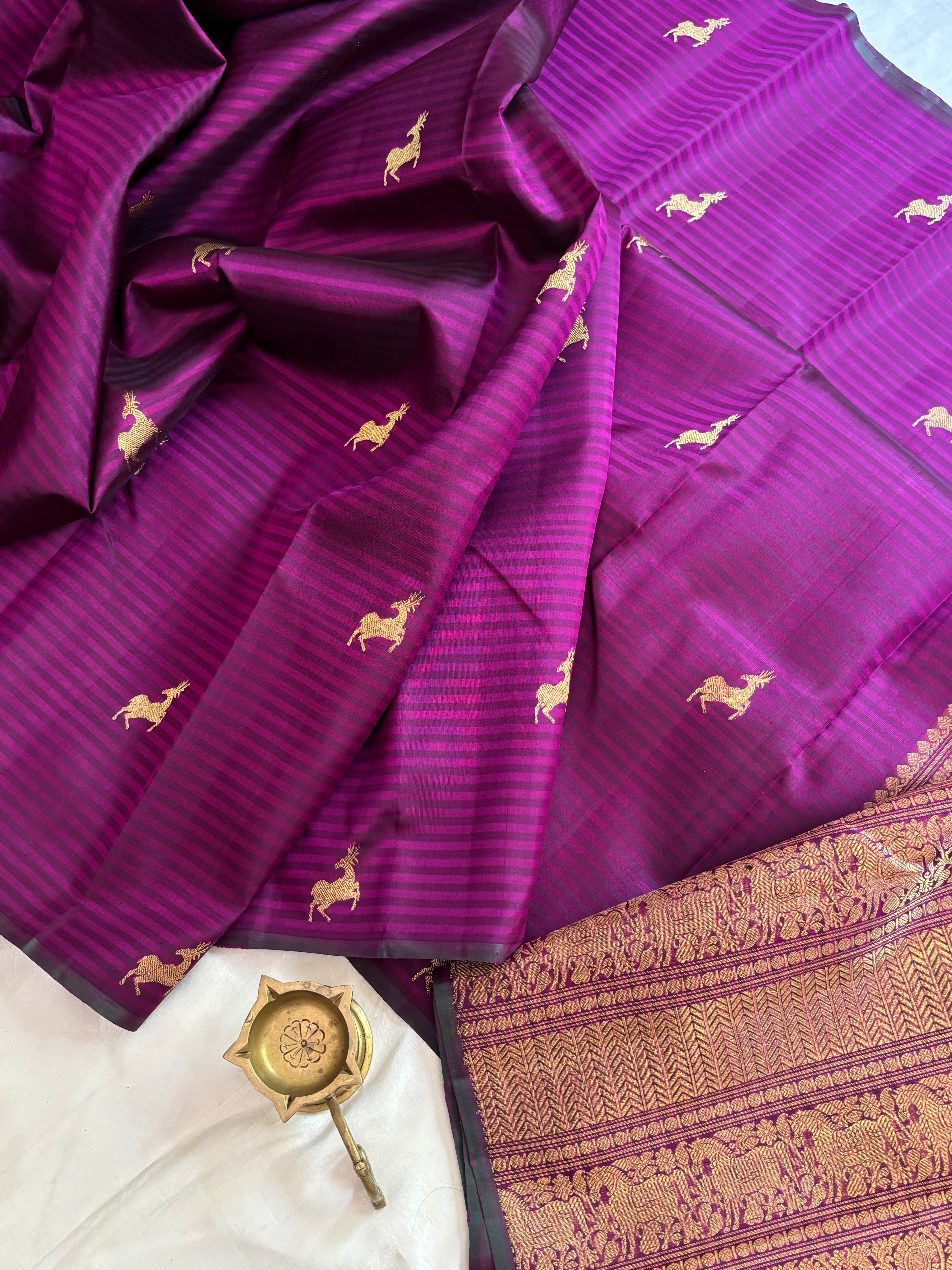 Purple body maan - kanjipuram silk