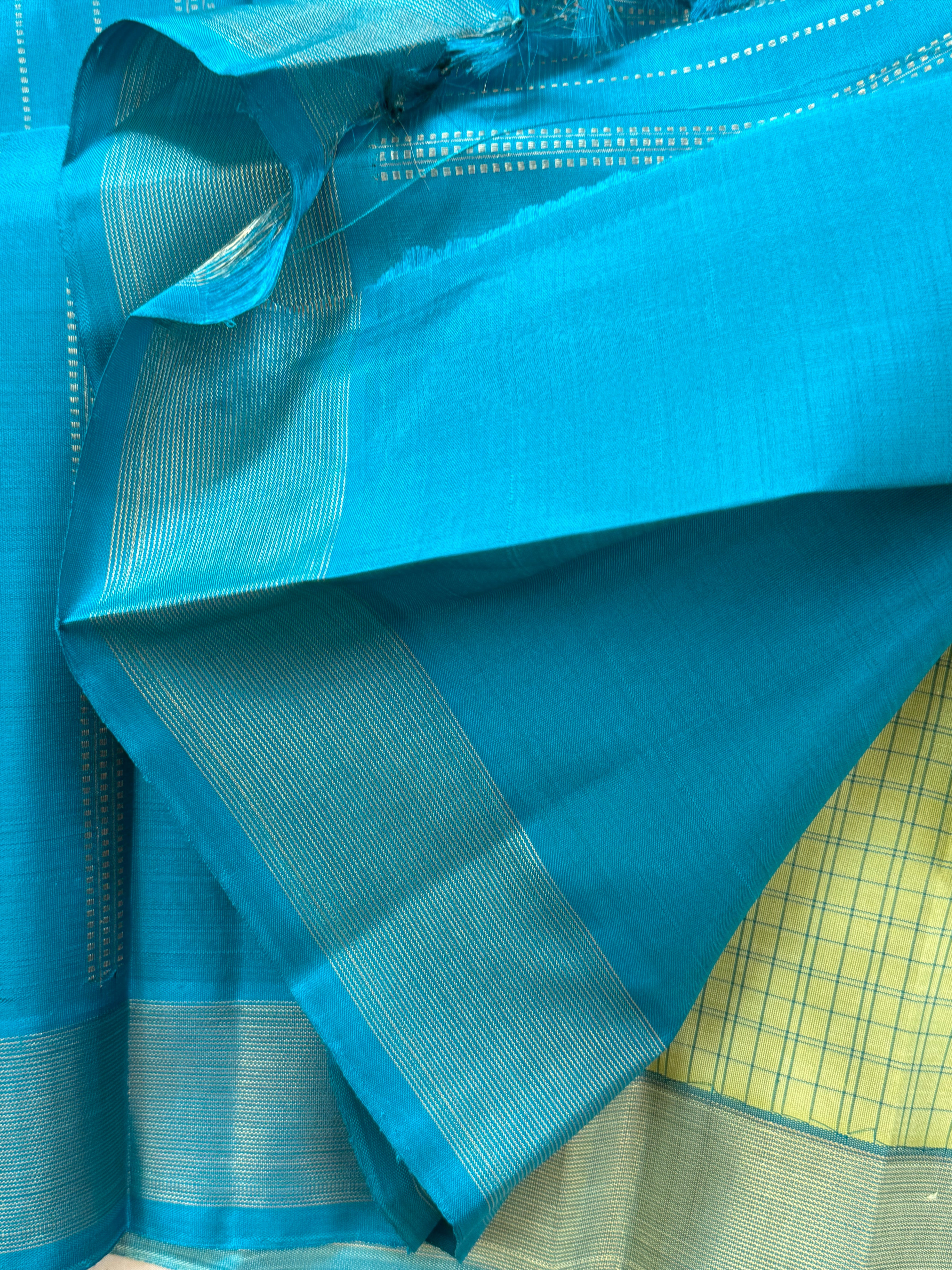 LEMON GREEN BODY KANCHIPURAM SILK SAREE CLSA 10917