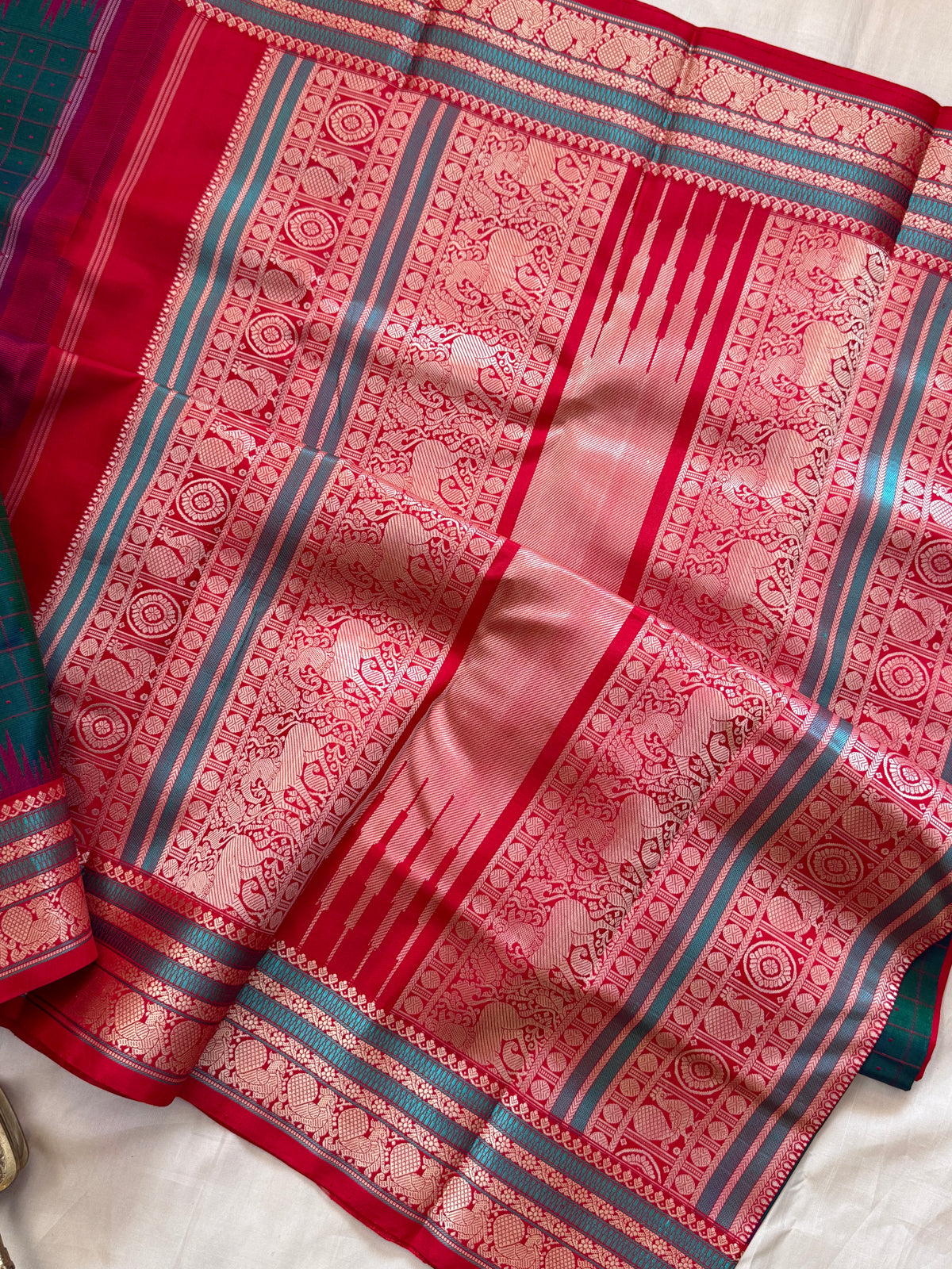 Special edition peacock with laksham Butta silk saree/clsa 12436