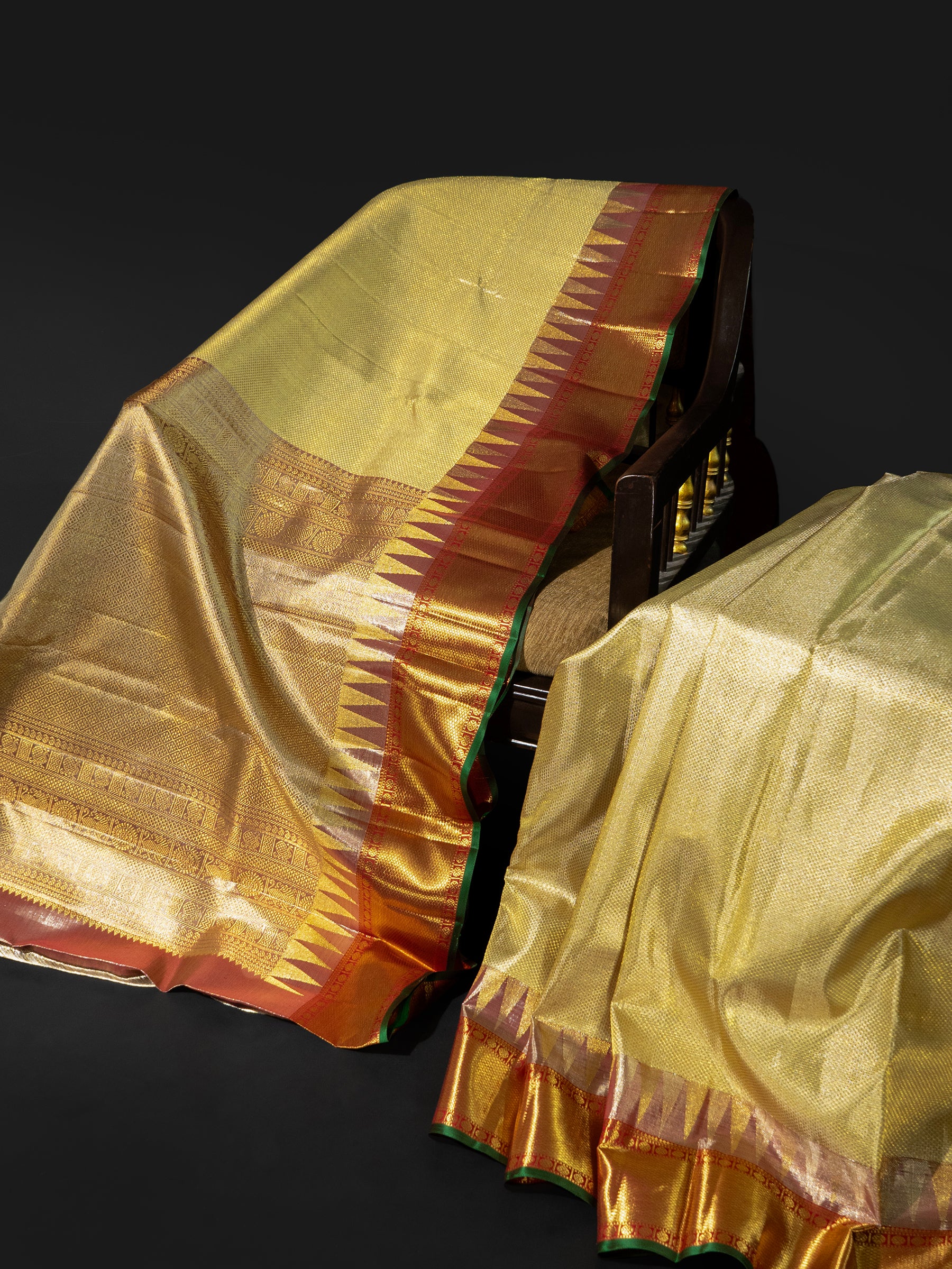 Tissue saree brocade one of a kind pure Zari Kanjipuram saree