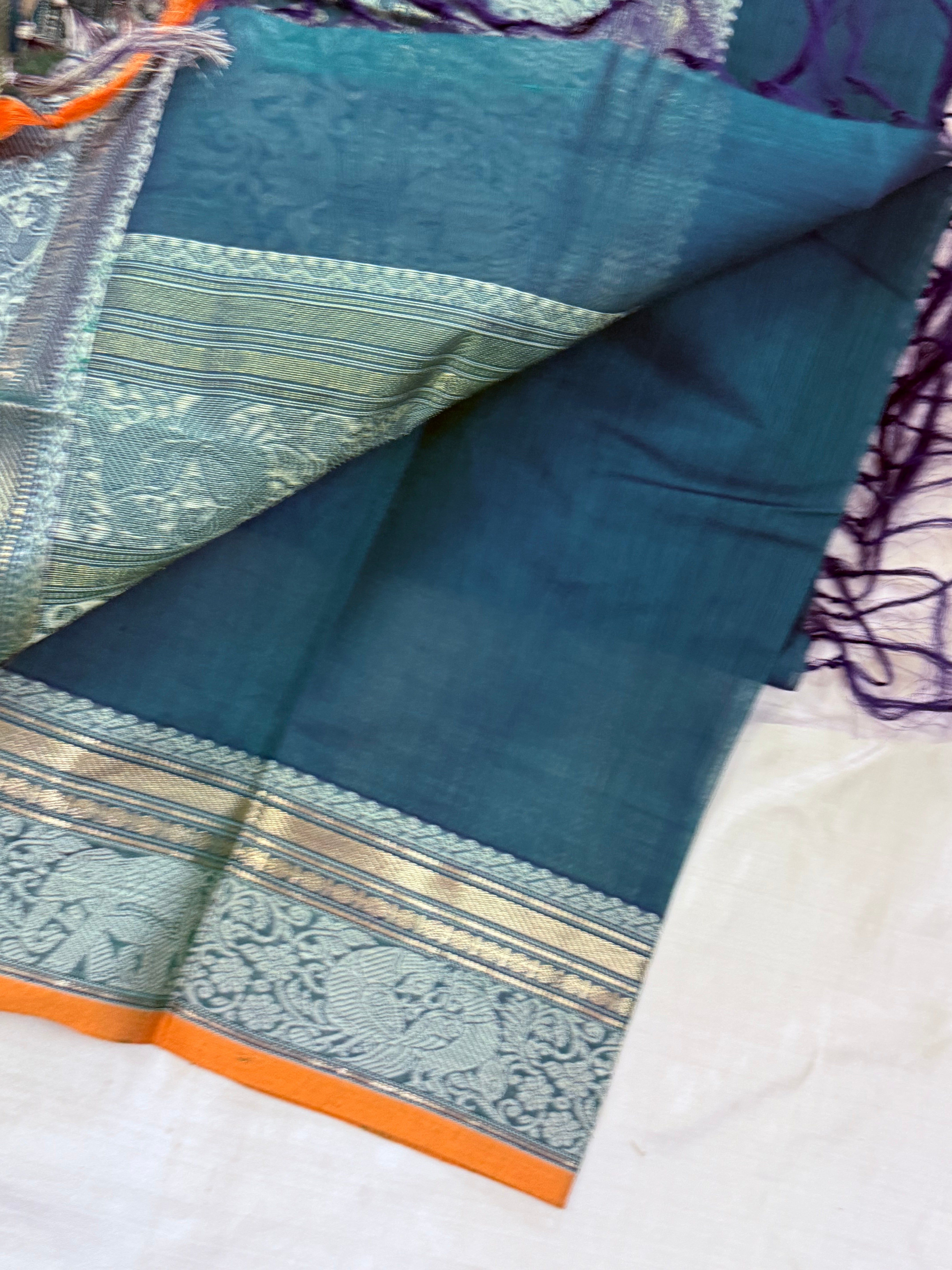 Peacock green / Kanchi Cotton