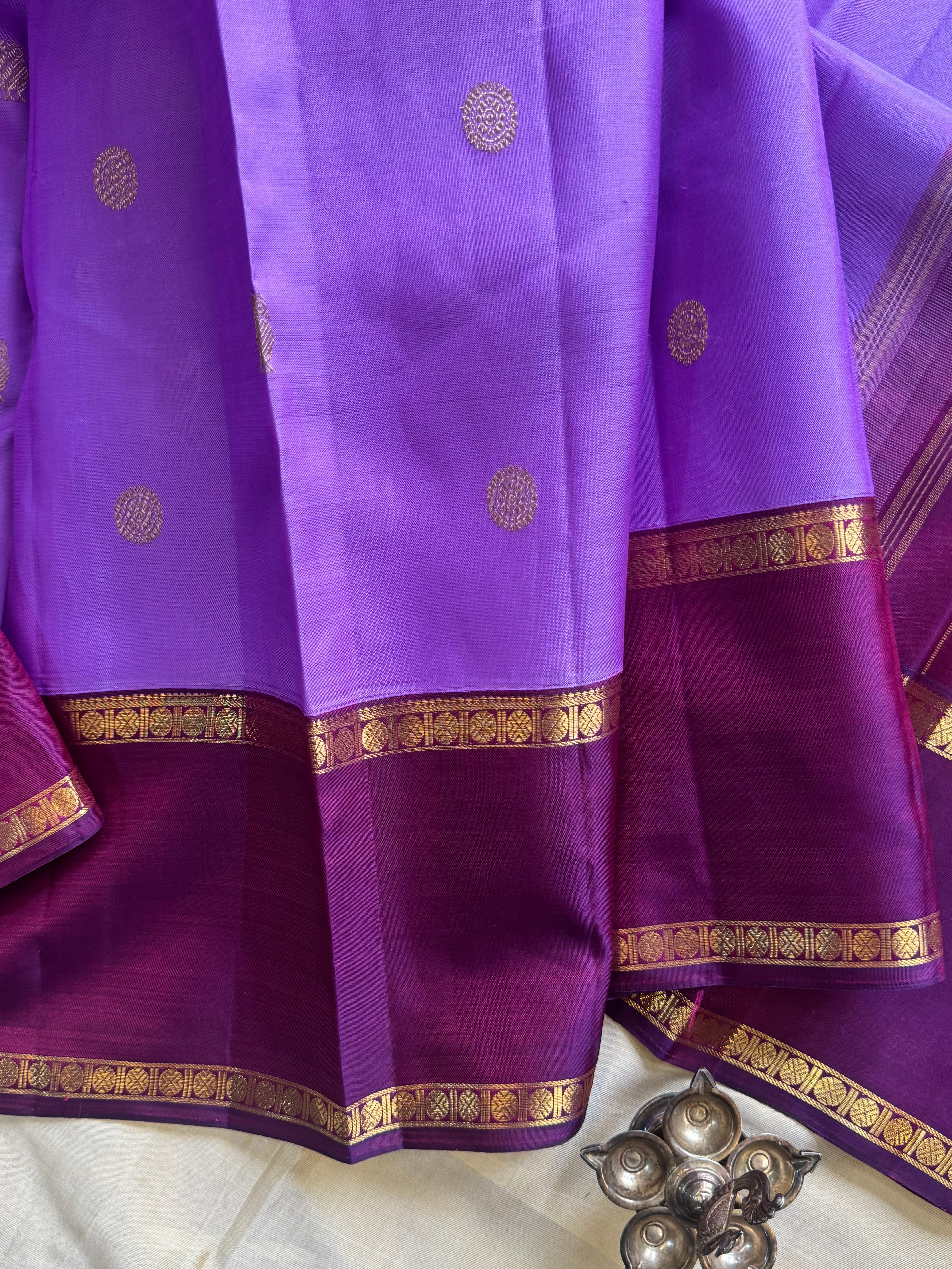 December poo rettapet border/ kanjipuram silk