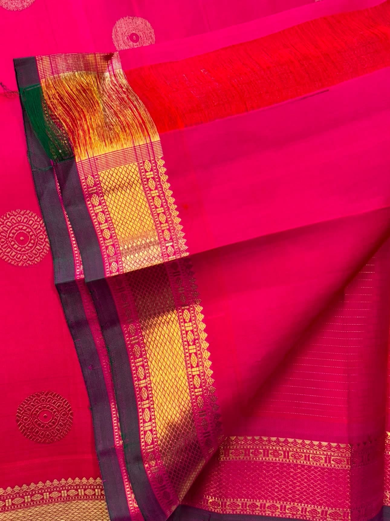 Pink pure Zari Kattam / kanjipuram silk saree CLSA 5798