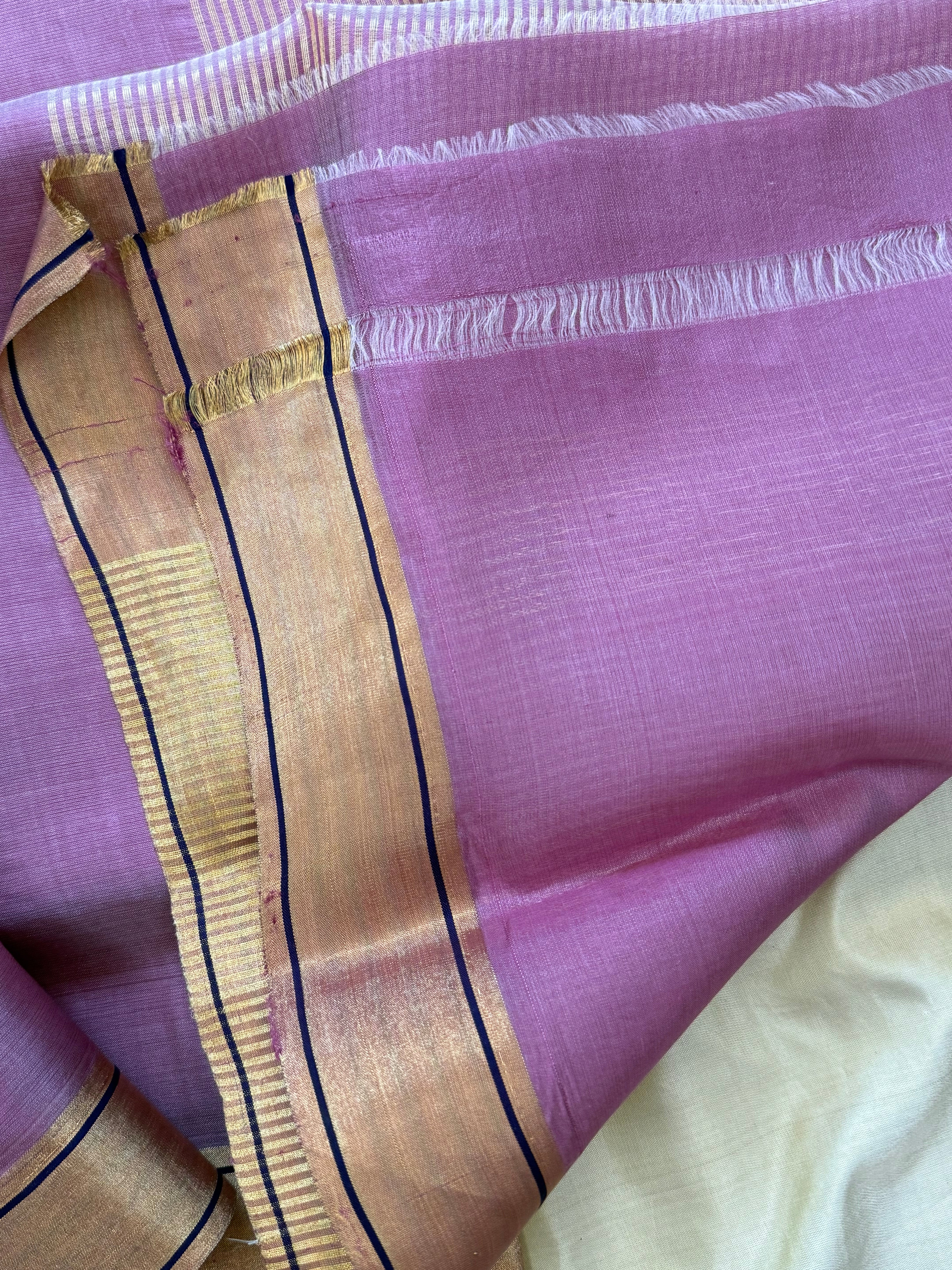 Lavender floral butta / Chanderi silk CLSA10869