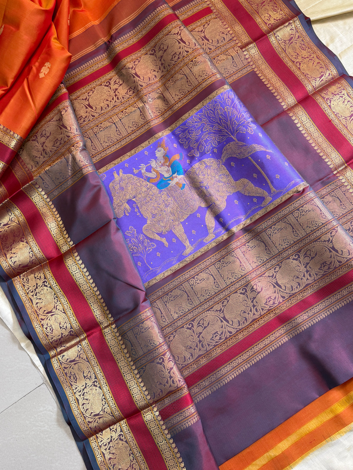 Special edition-unusual colour with Zari butta silk saree/clsa 11898