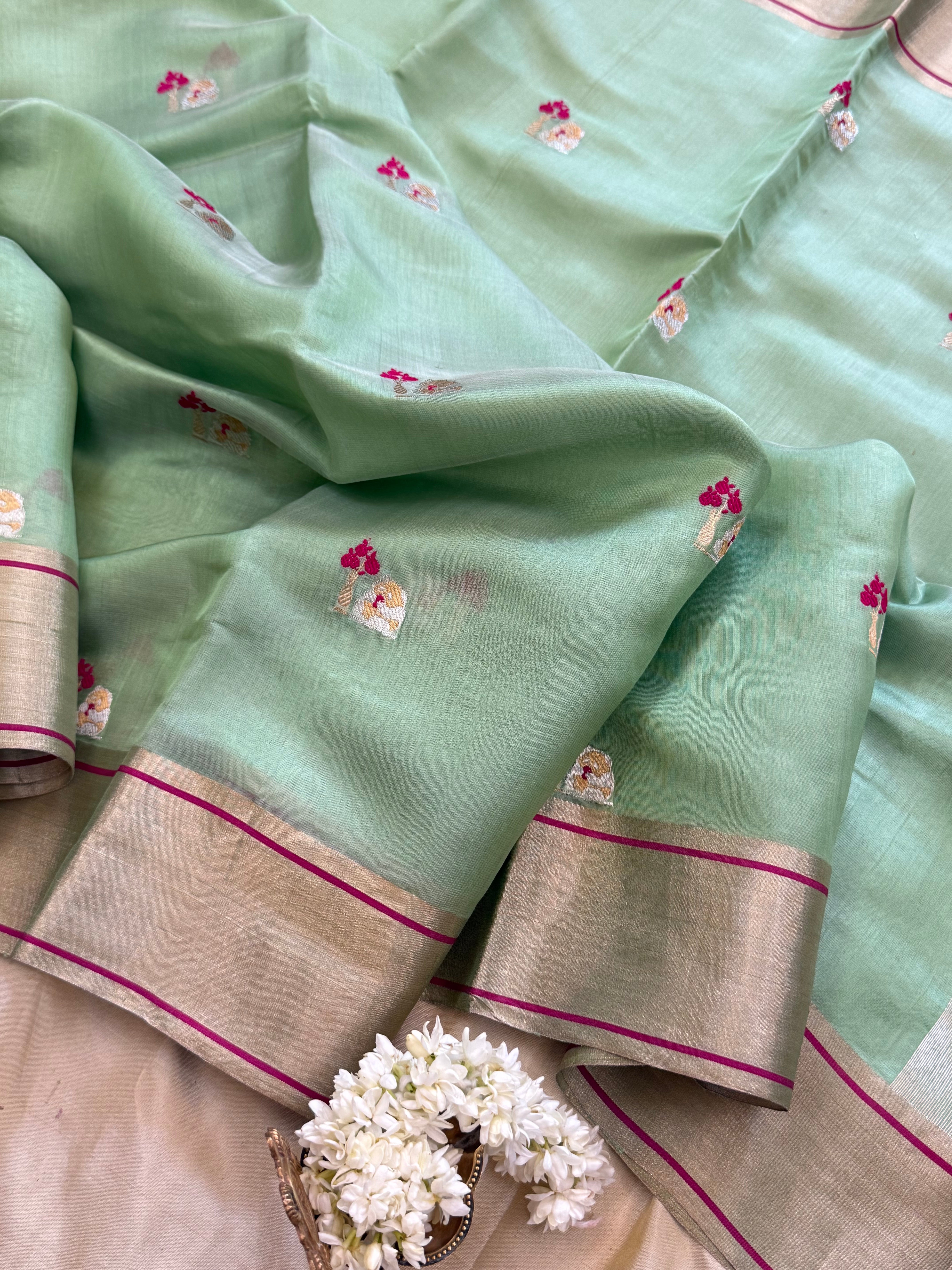 Pastel green / Chanderi silk CLSA10879
