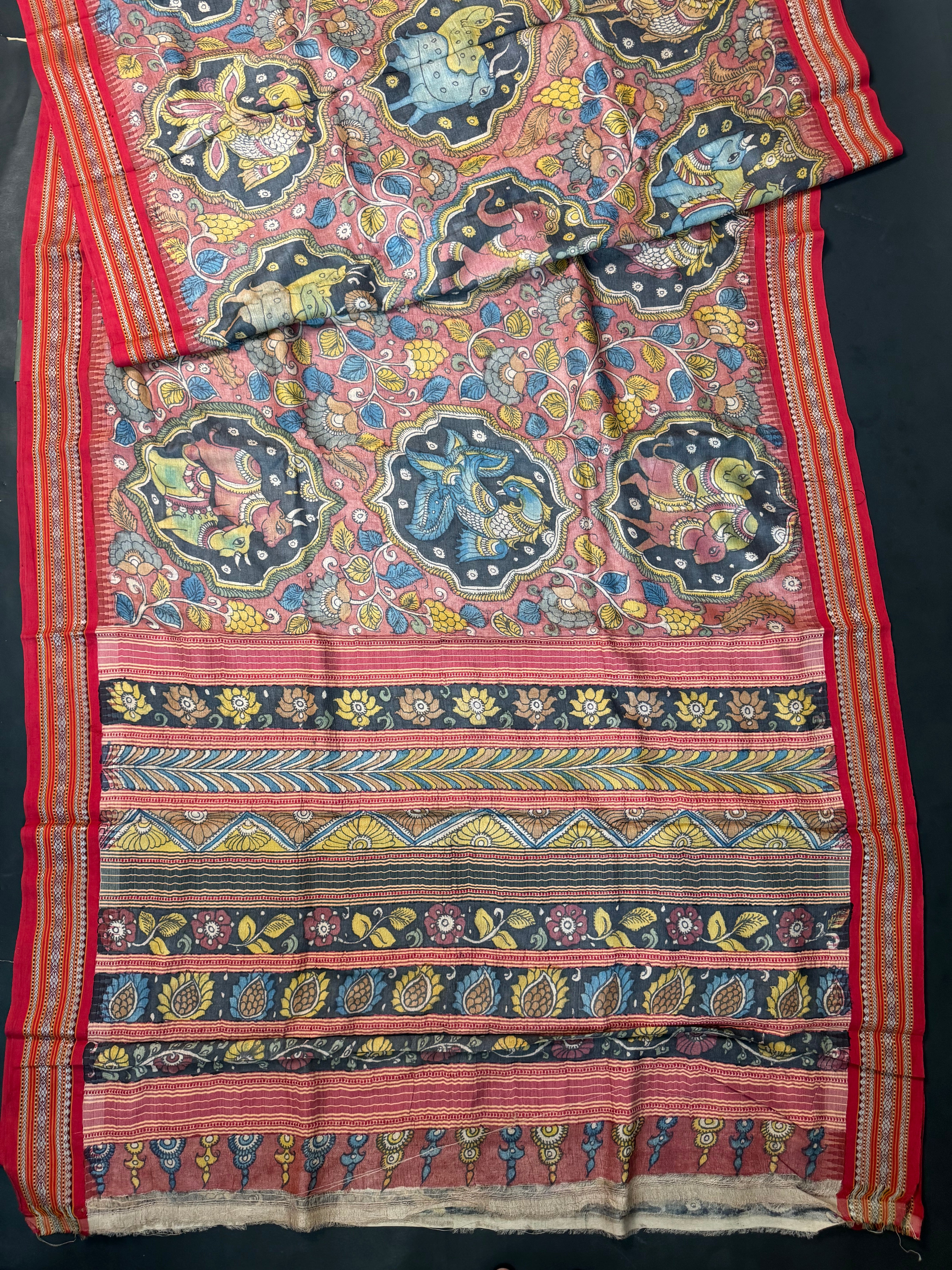 Pen kalamkari Vidharba Tussar4632