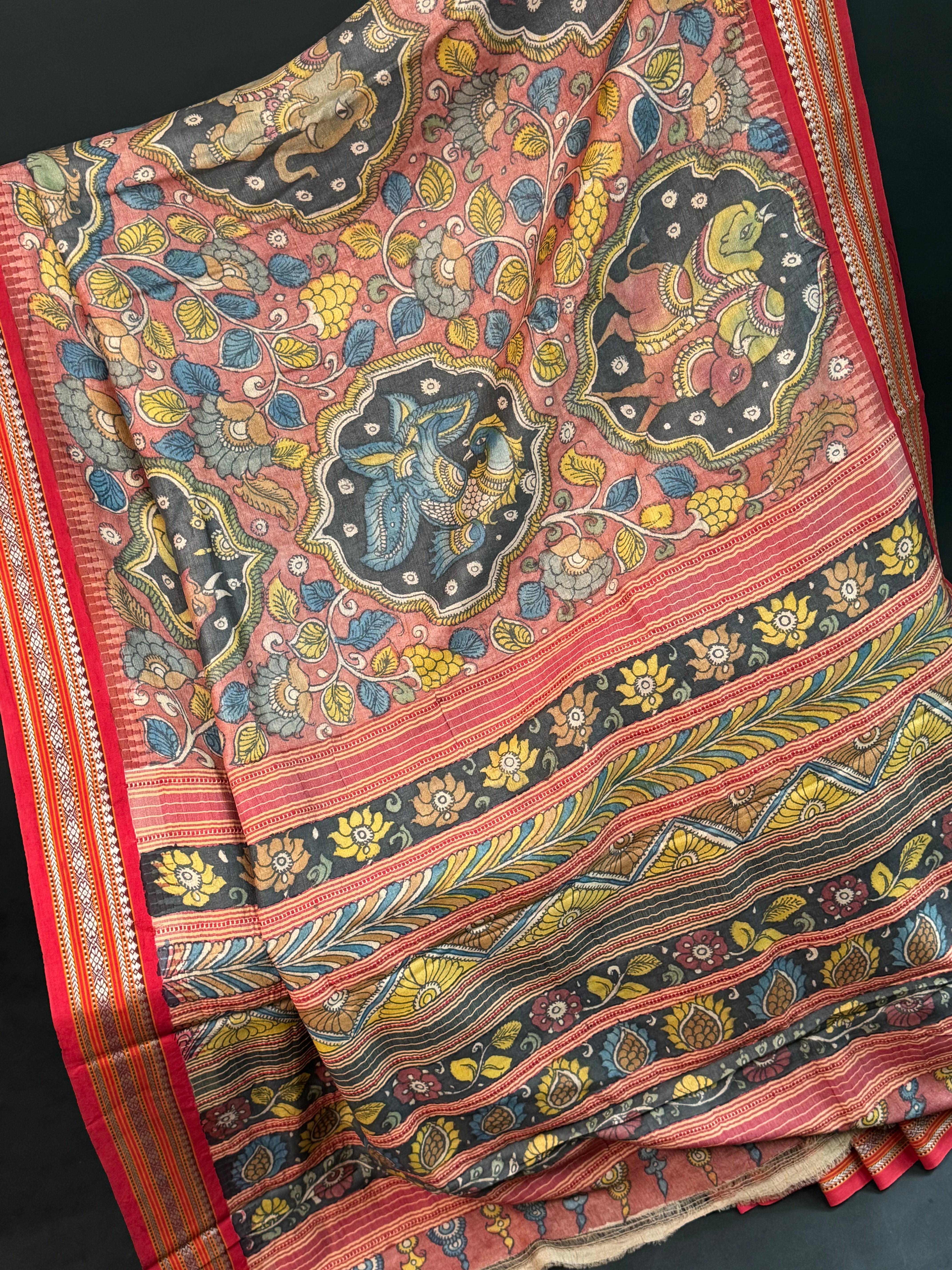 Pen kalamkari Vidharba Tussar4632