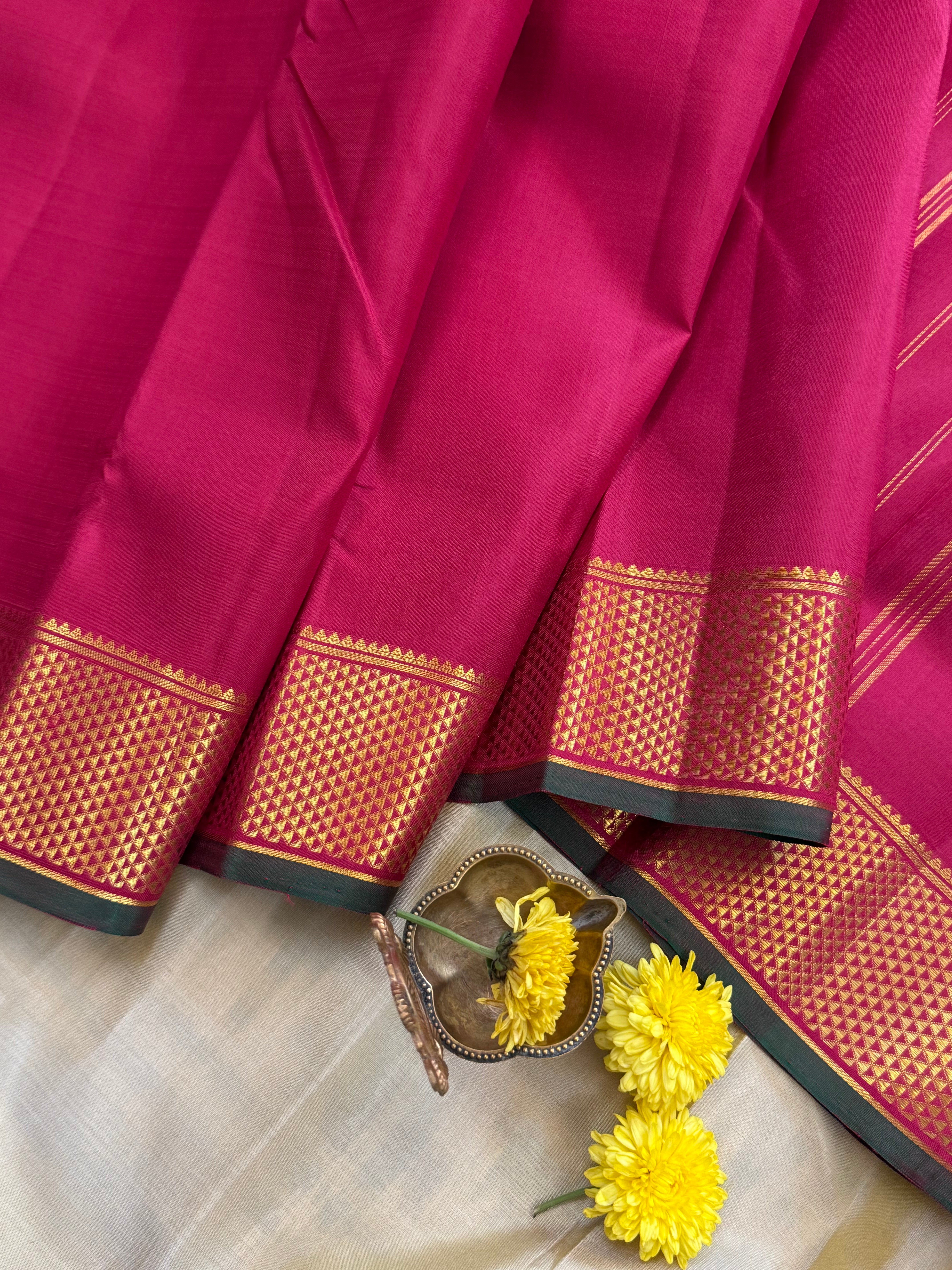 10 YARDS GETTI BORDER / KANJIPURAM SILK SAREE CLSA 8996