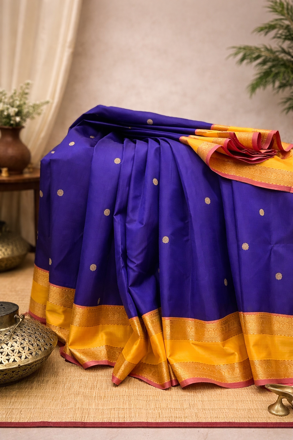 Retta manga pet Korvai recreation / Kanjipuram silk
