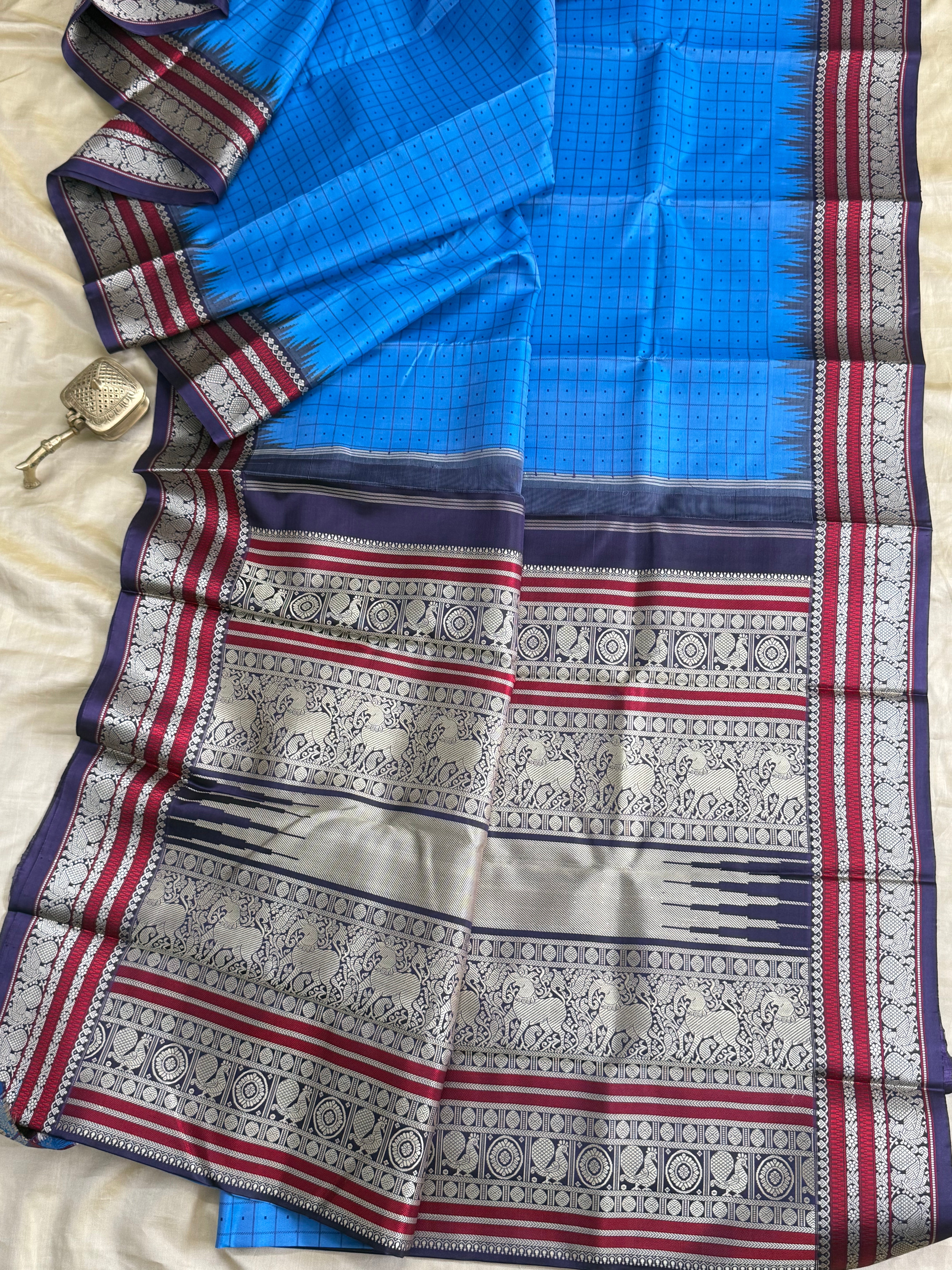 Anandha blue with temple border/special edition CLSA8382