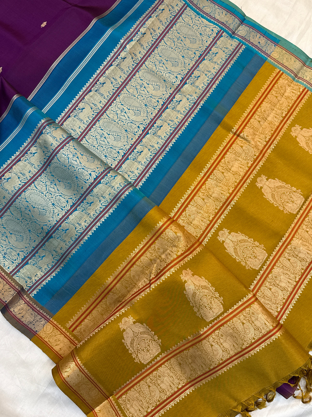 Festivel edit _Special edition_Ganga Jamuna with double palla Korvai thread Butta silk saree/clsa 12423