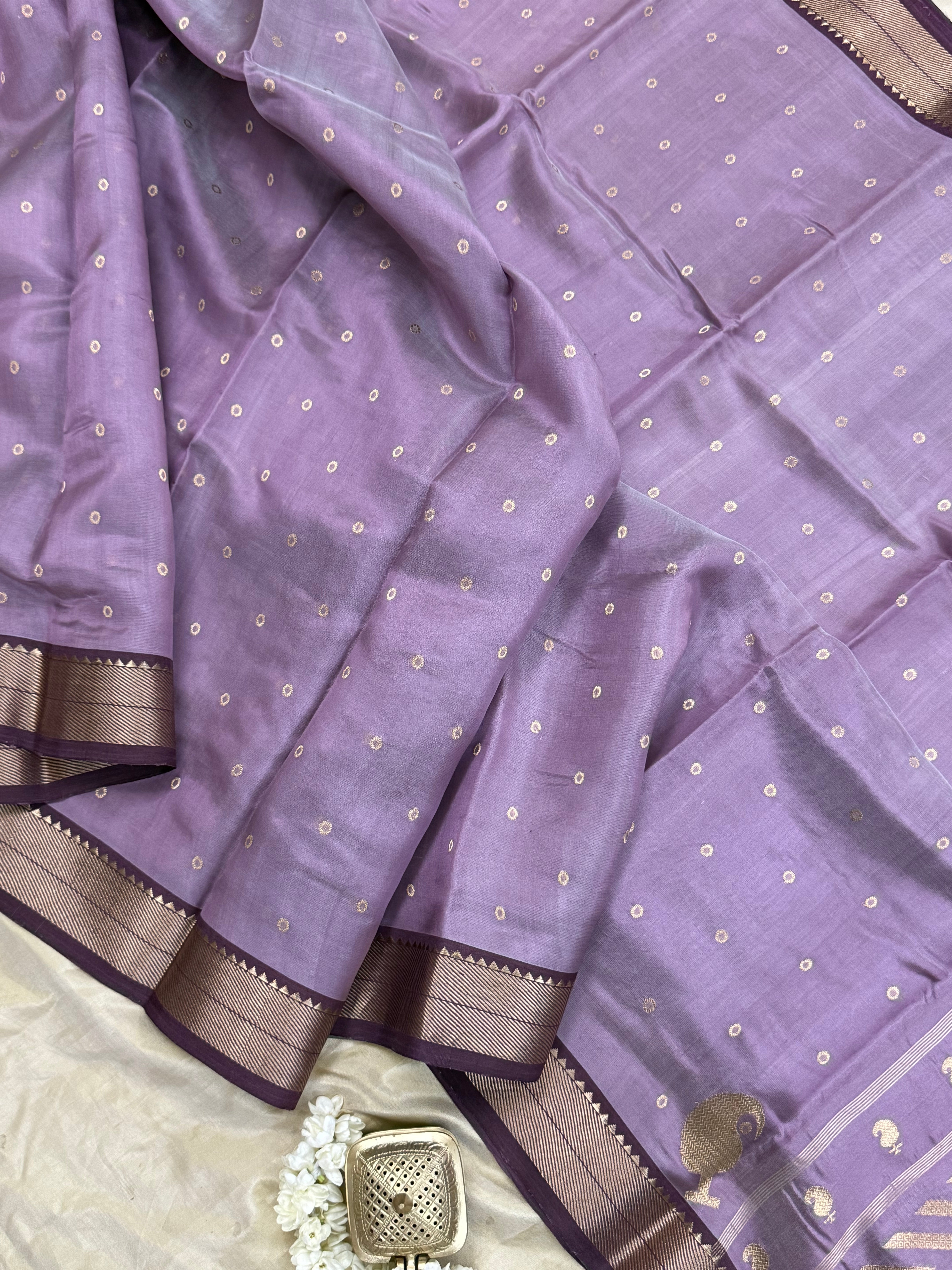 Lavender Ektara butta / Chanderi Silk