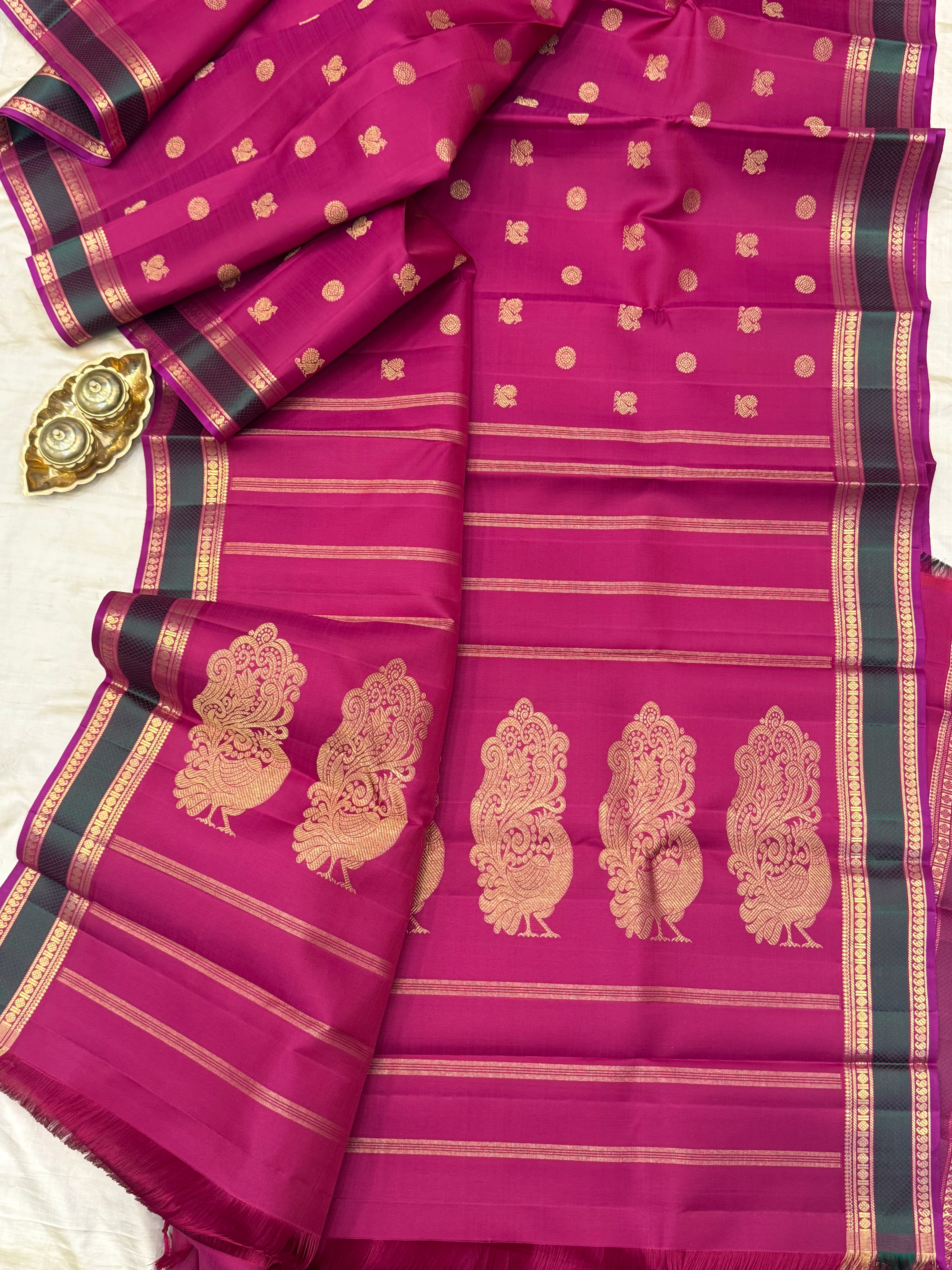 Kalyani: purple pink dense pet / kanjipuram silk