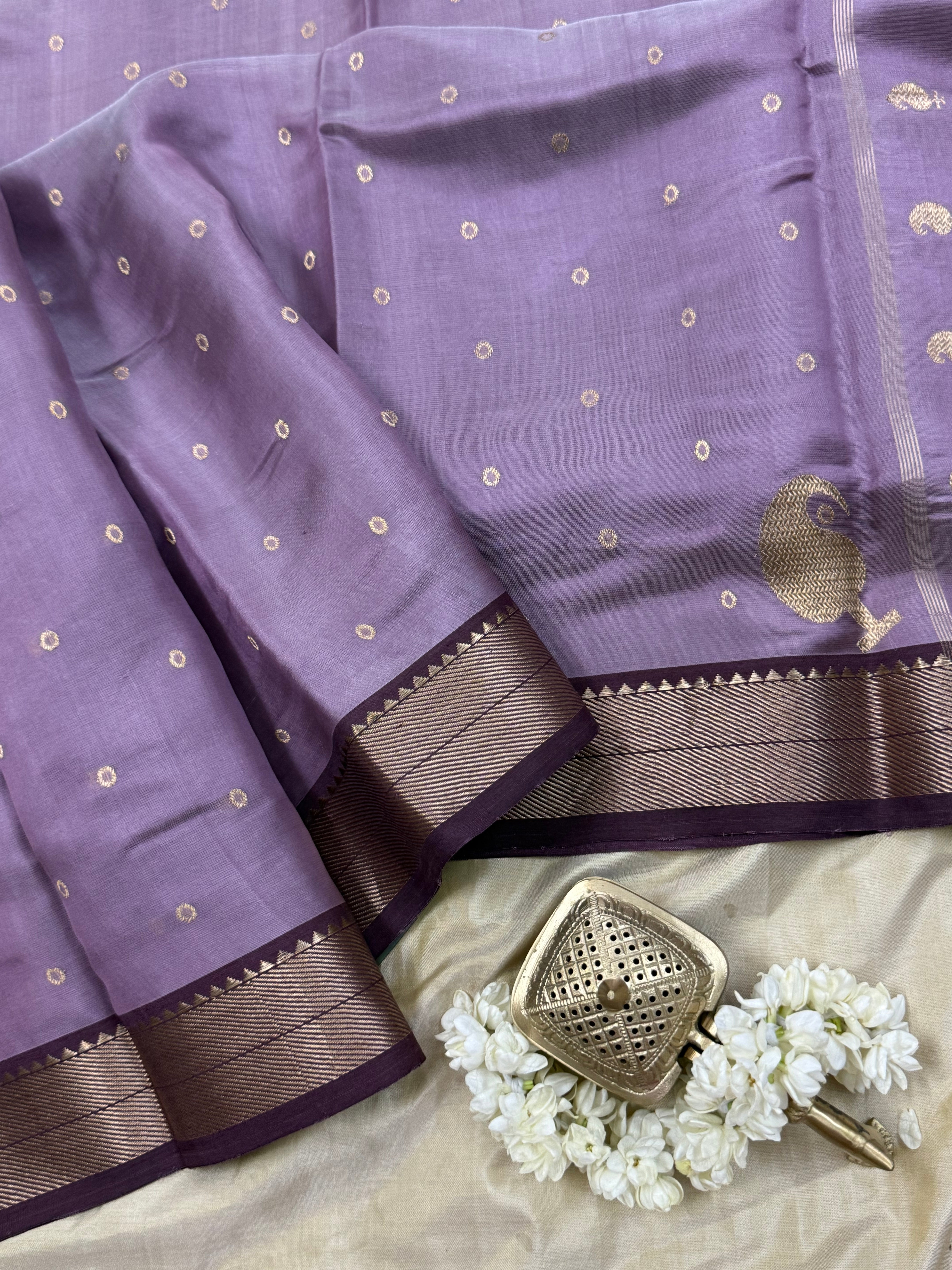 Lavender Ektara butta / Chanderi Silk
