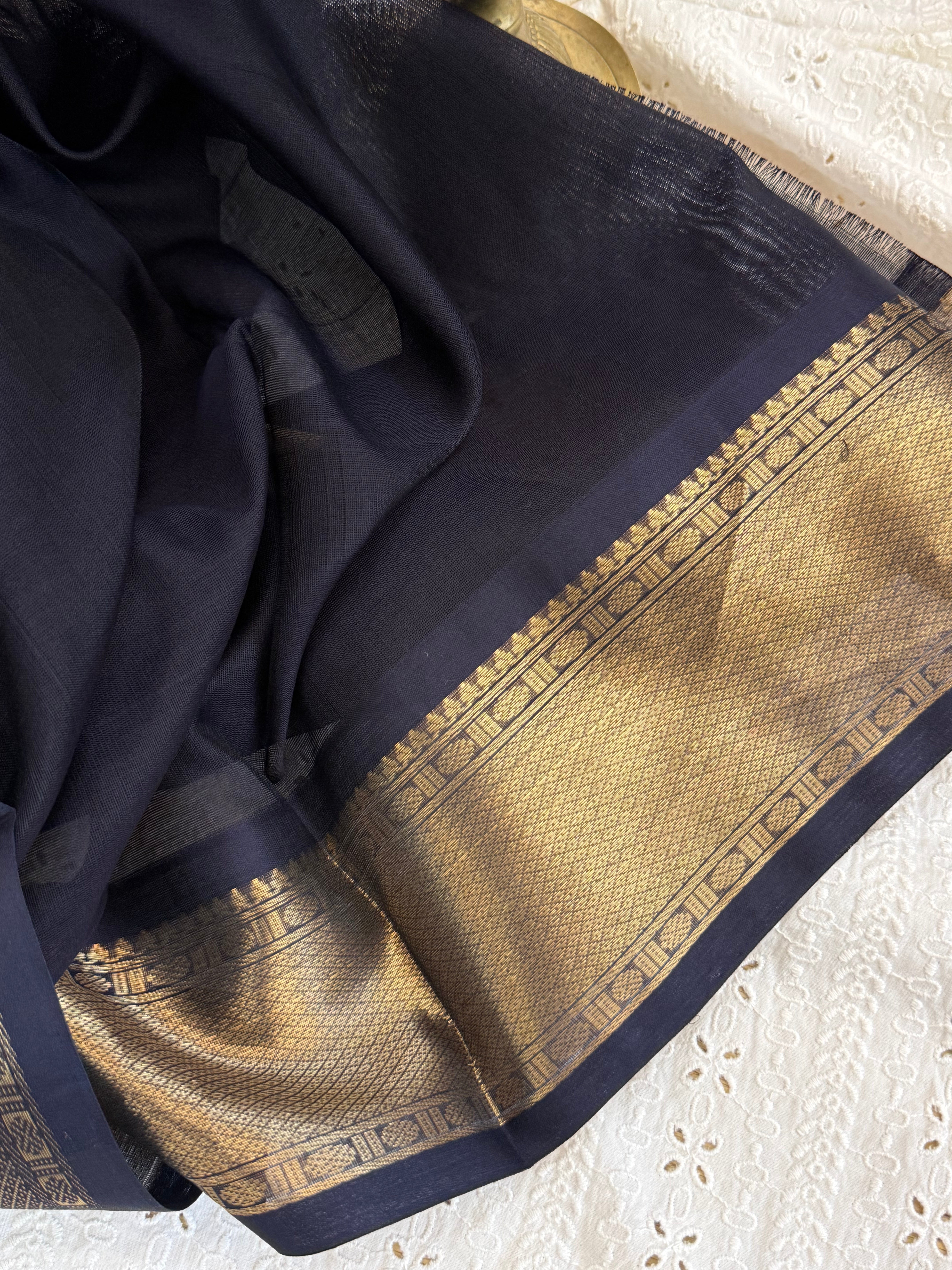Deep blue kattam butta / Premium Silk Cotton CL1711