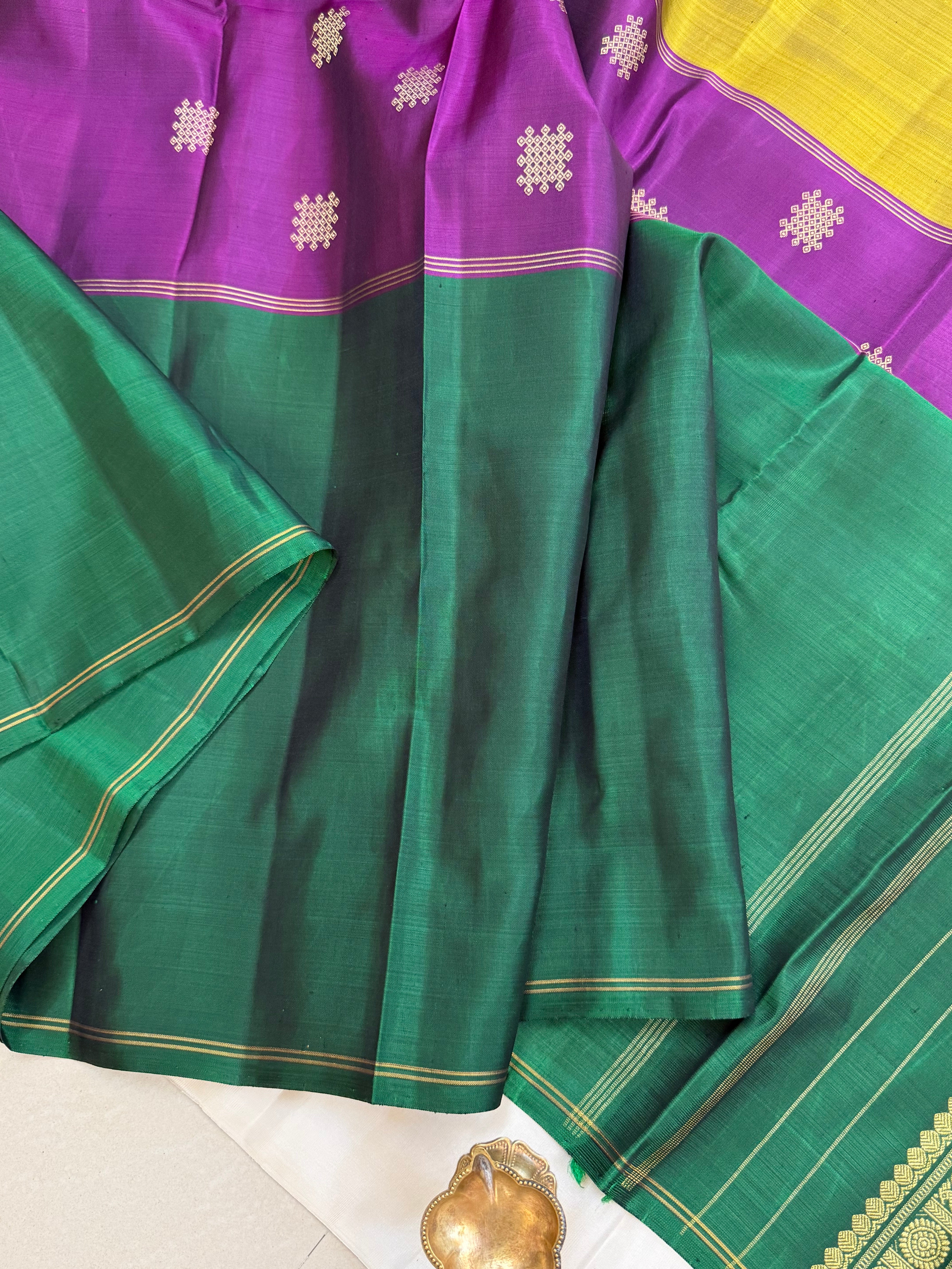 Mubbagam ganga jamuna border/ Kanjipuram silk CLSA 8232