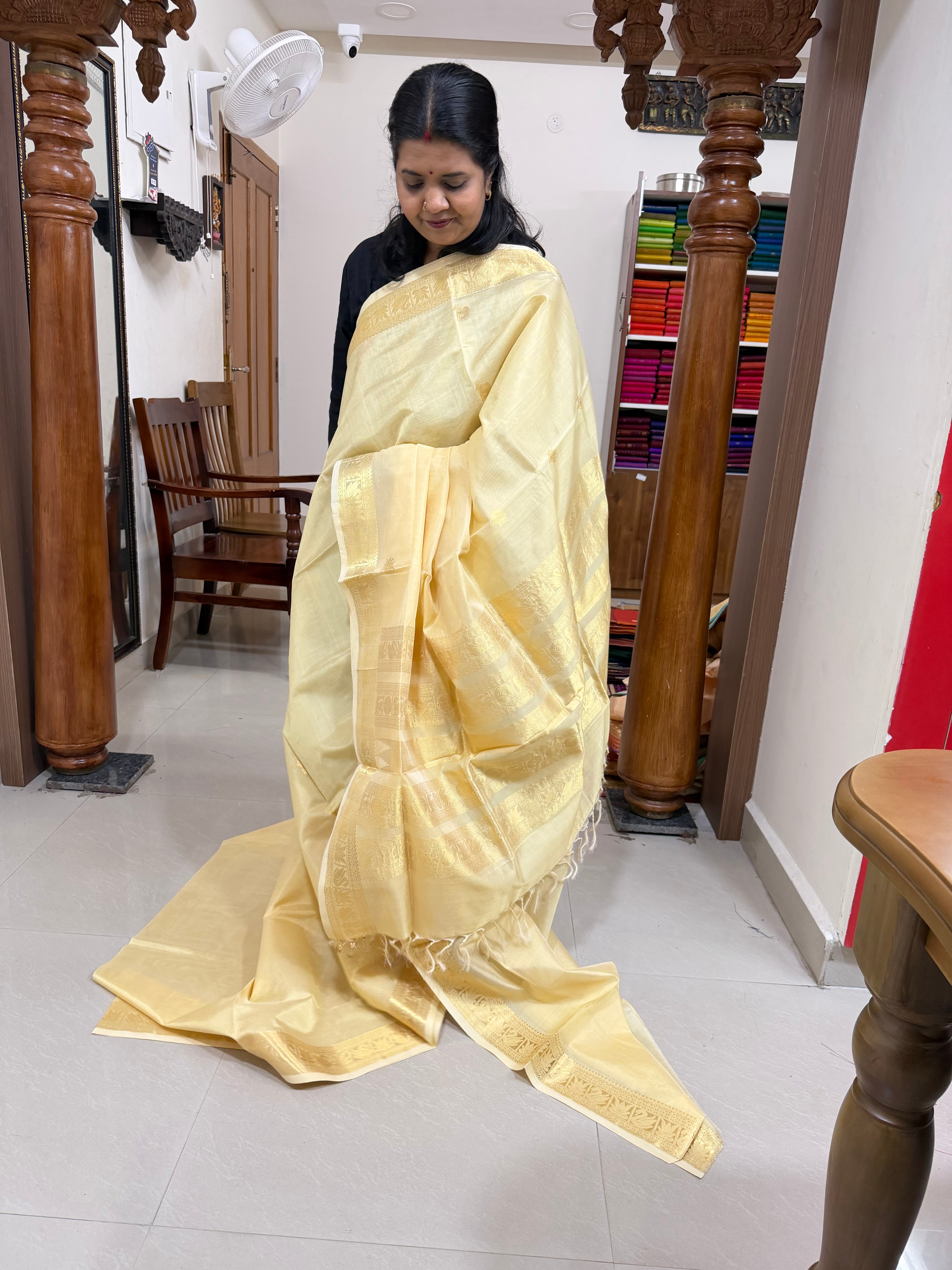 Small duck border / Onam series silk cotton