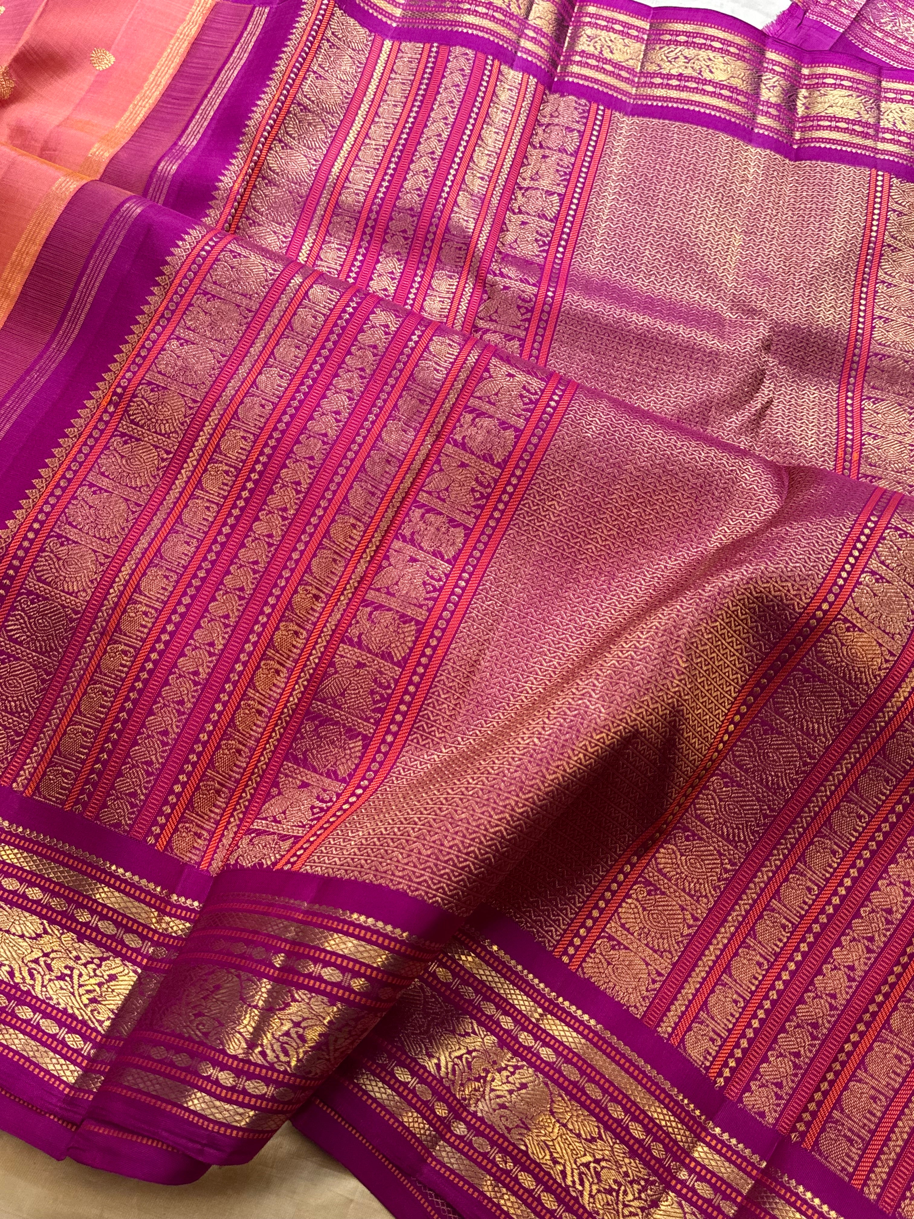 Kanagambaram Korvai / Kanjipuram silk