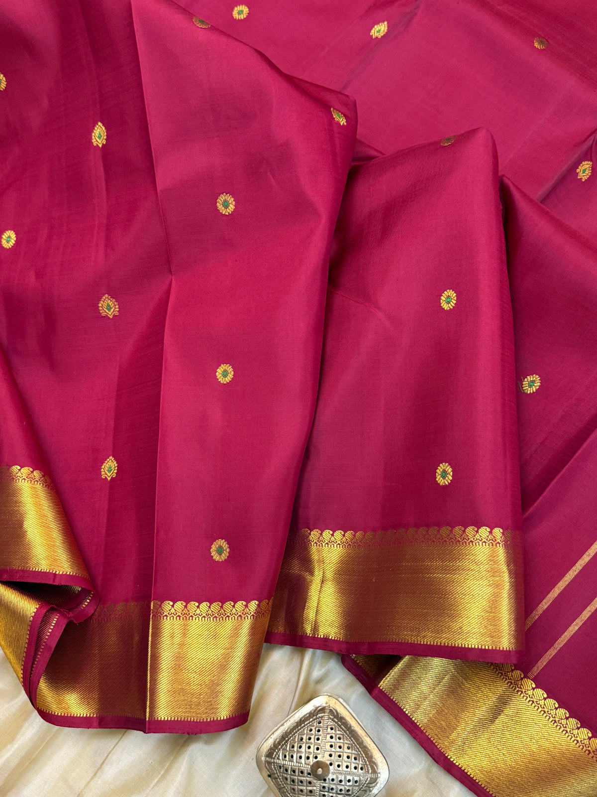 Merron with Meenakari Zari butta/Aarani silk saree 7699
